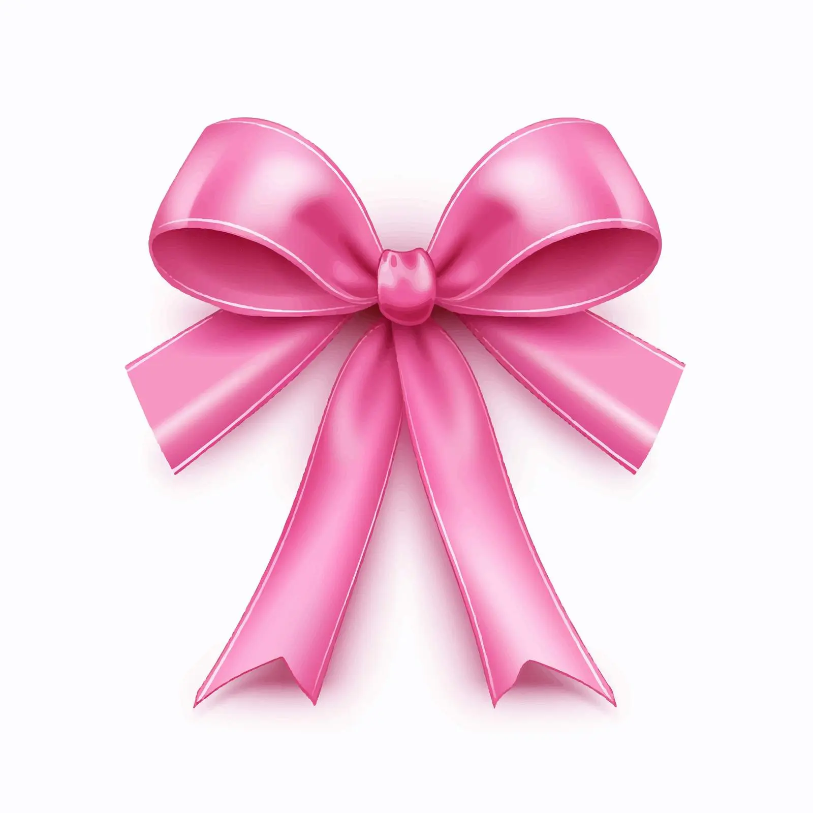 Pink Ribbon Vector Illustration on White Background – free pink ribbon image from Dotvec