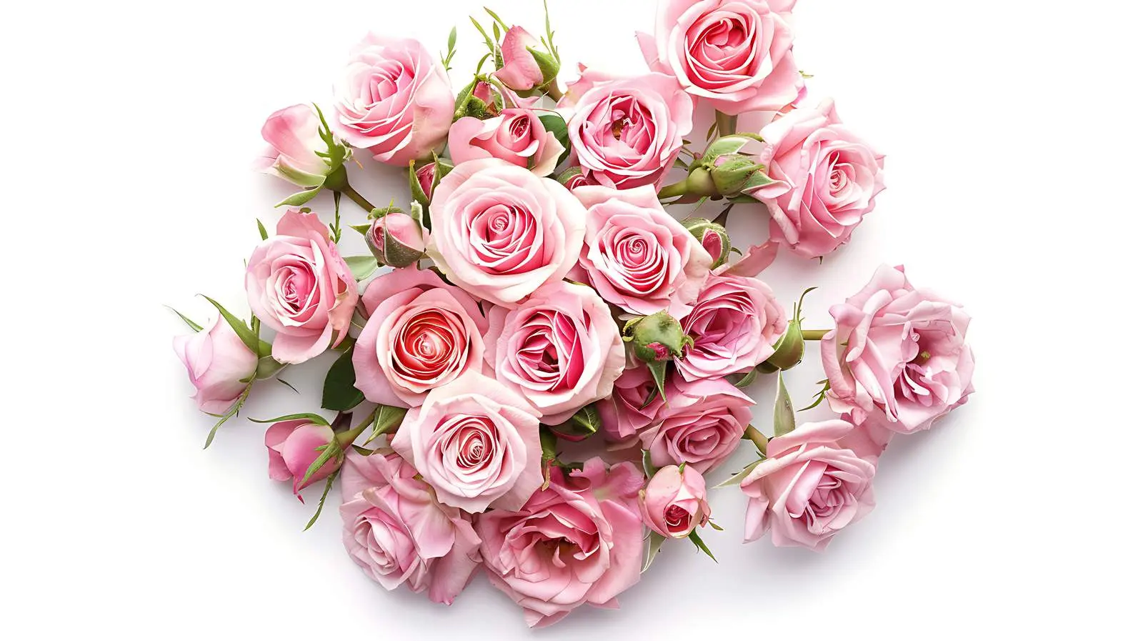 Pink Rose Bouquet on White Background – free bridal bouquet image from Dotvec