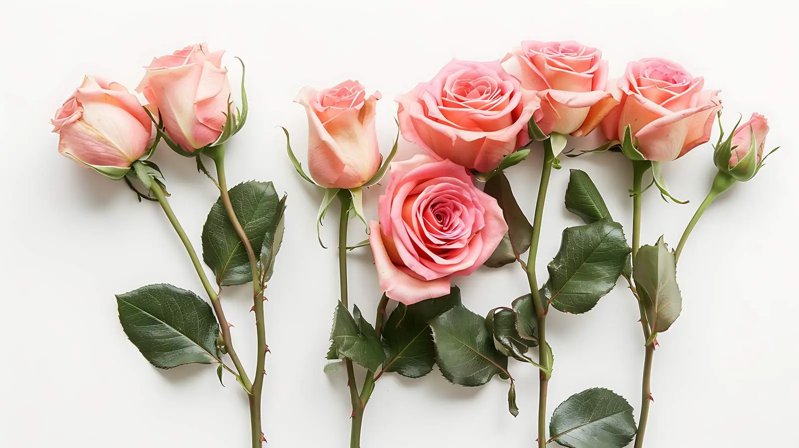 Pink Rose Bouquet on White Background — free download from Dotvec
