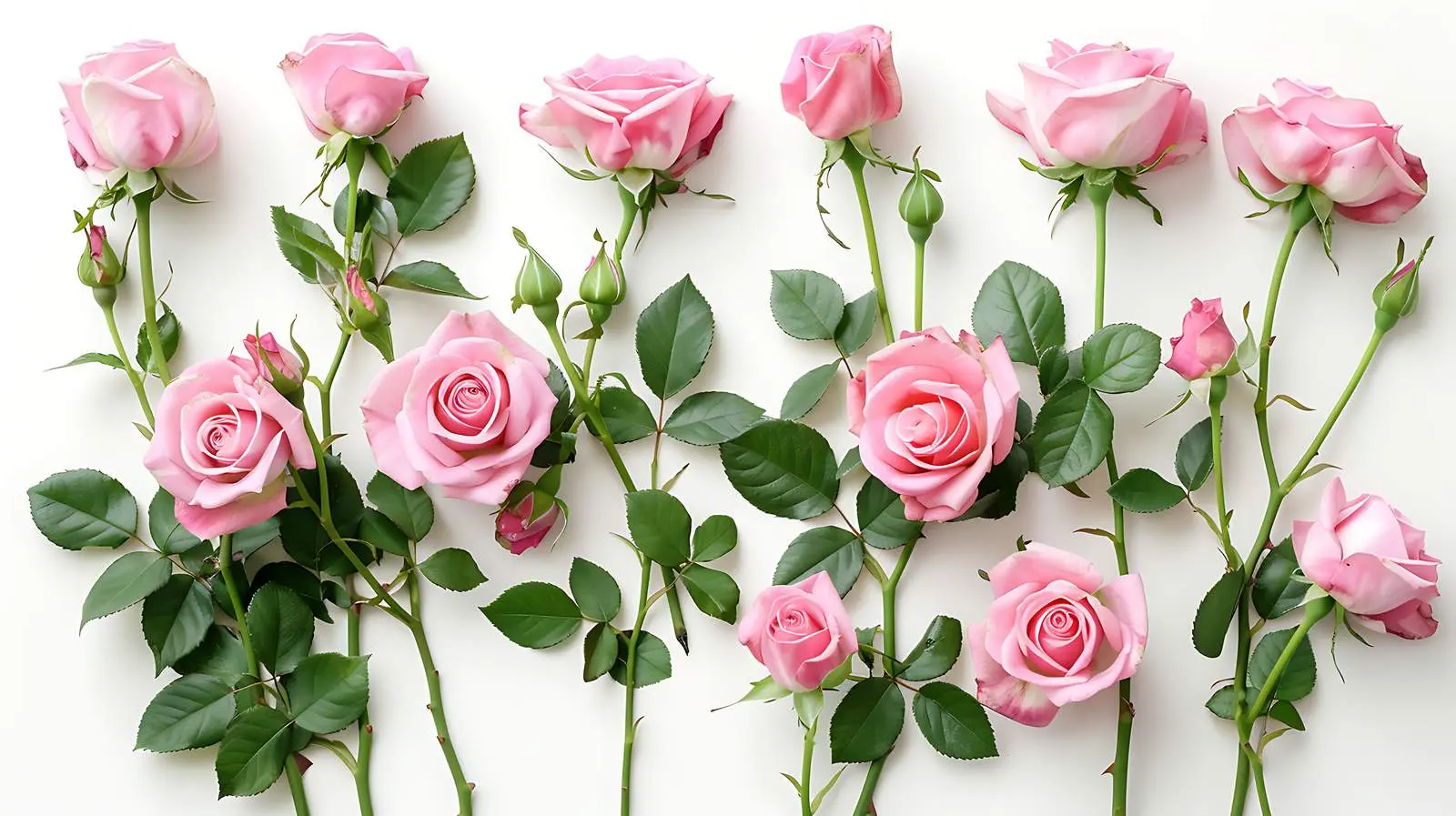 Pink Rose Bouquet on White Background — free download from Dotvec