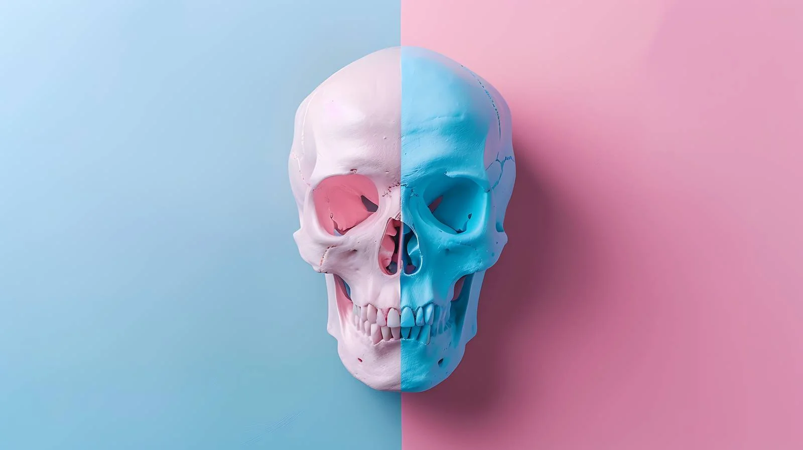 Pink Skull on Pastel Background — free download from Dotvec