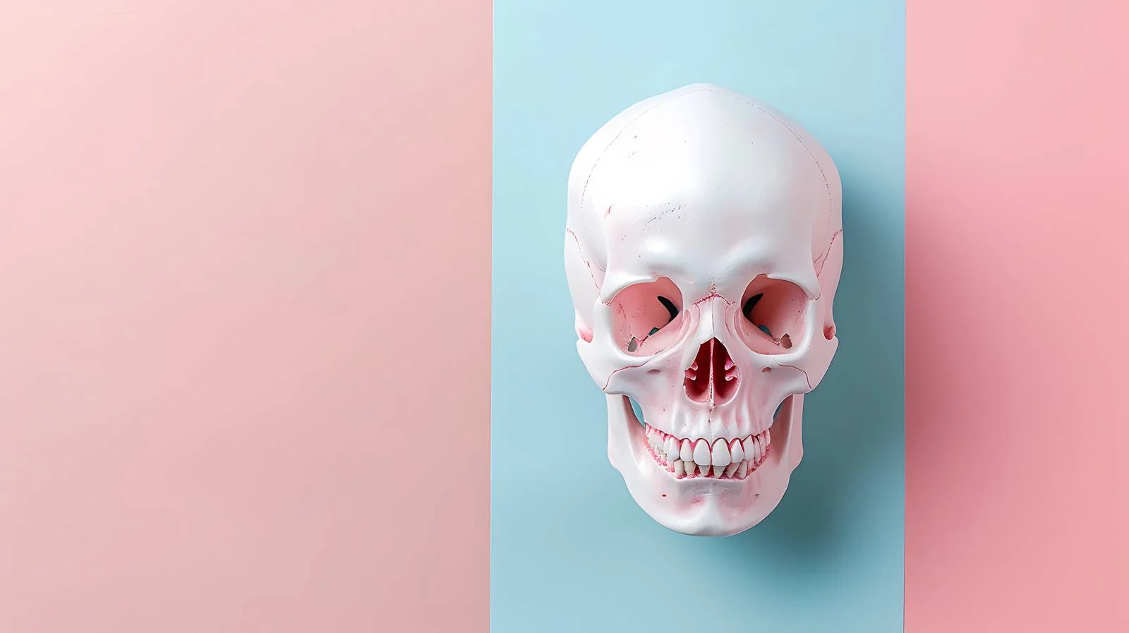 Pastel Pink Skull Art — free download from Dotvec