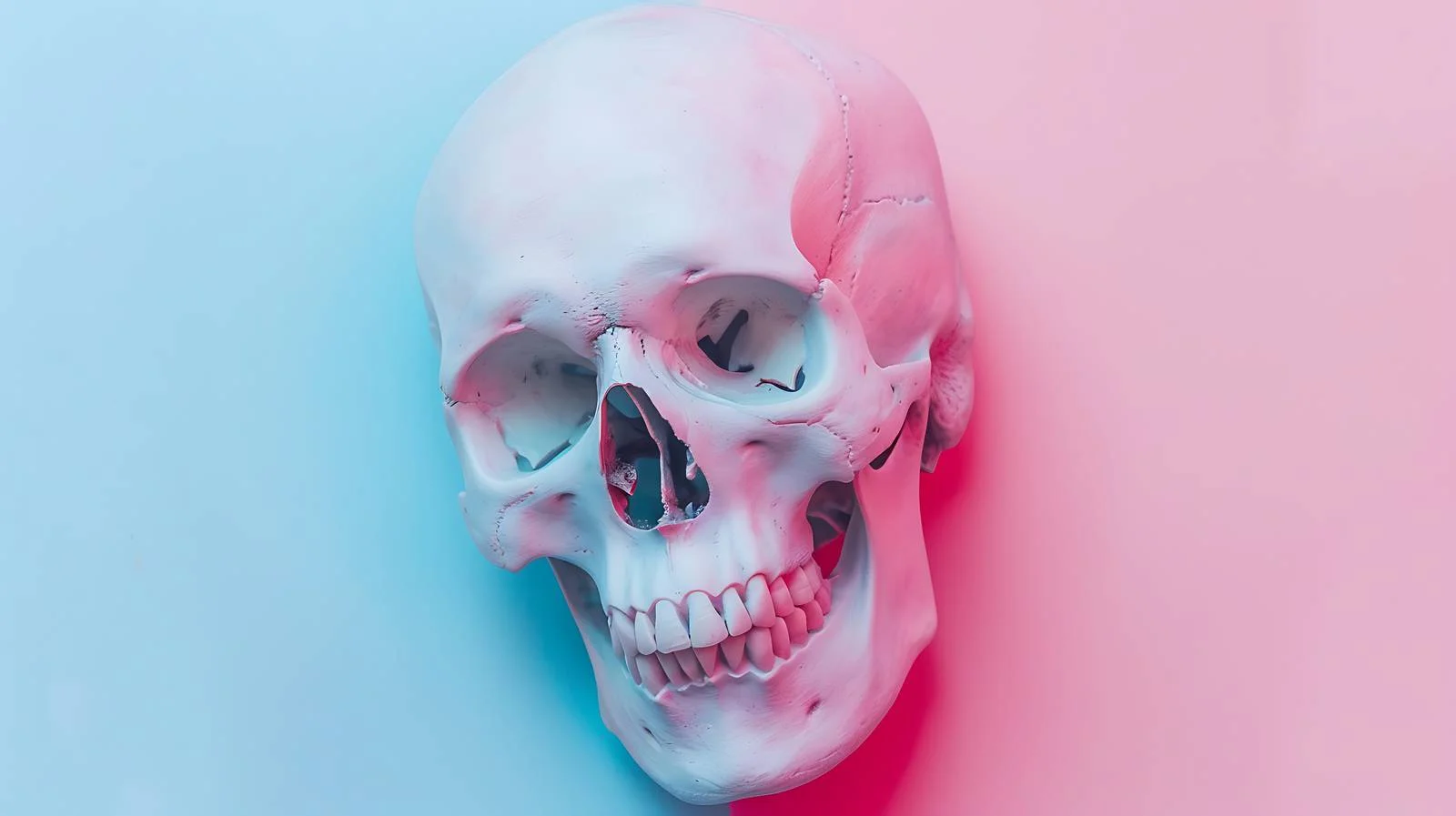 Pink Skull on Pastel Background — free download from Dotvec
