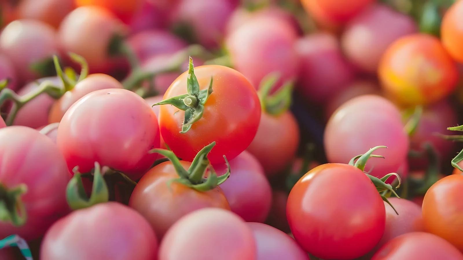 Vibrant Pink Tomato Display at Market — free download from Dotvec