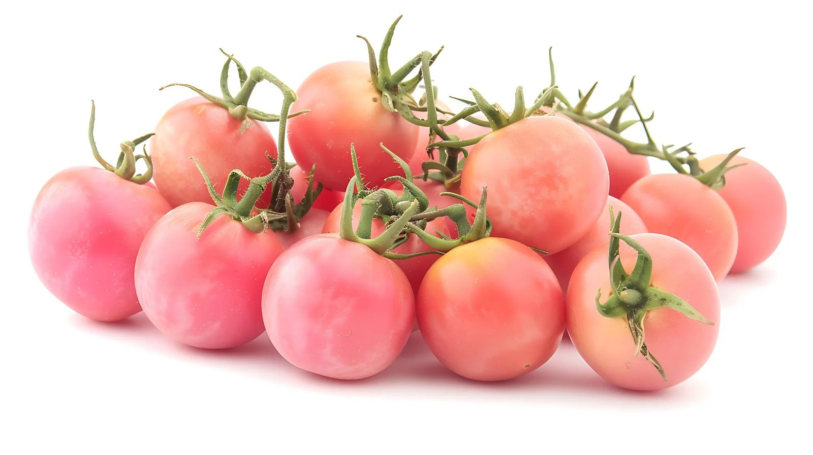Pink tomatoes display at market stall — free download from Dotvec