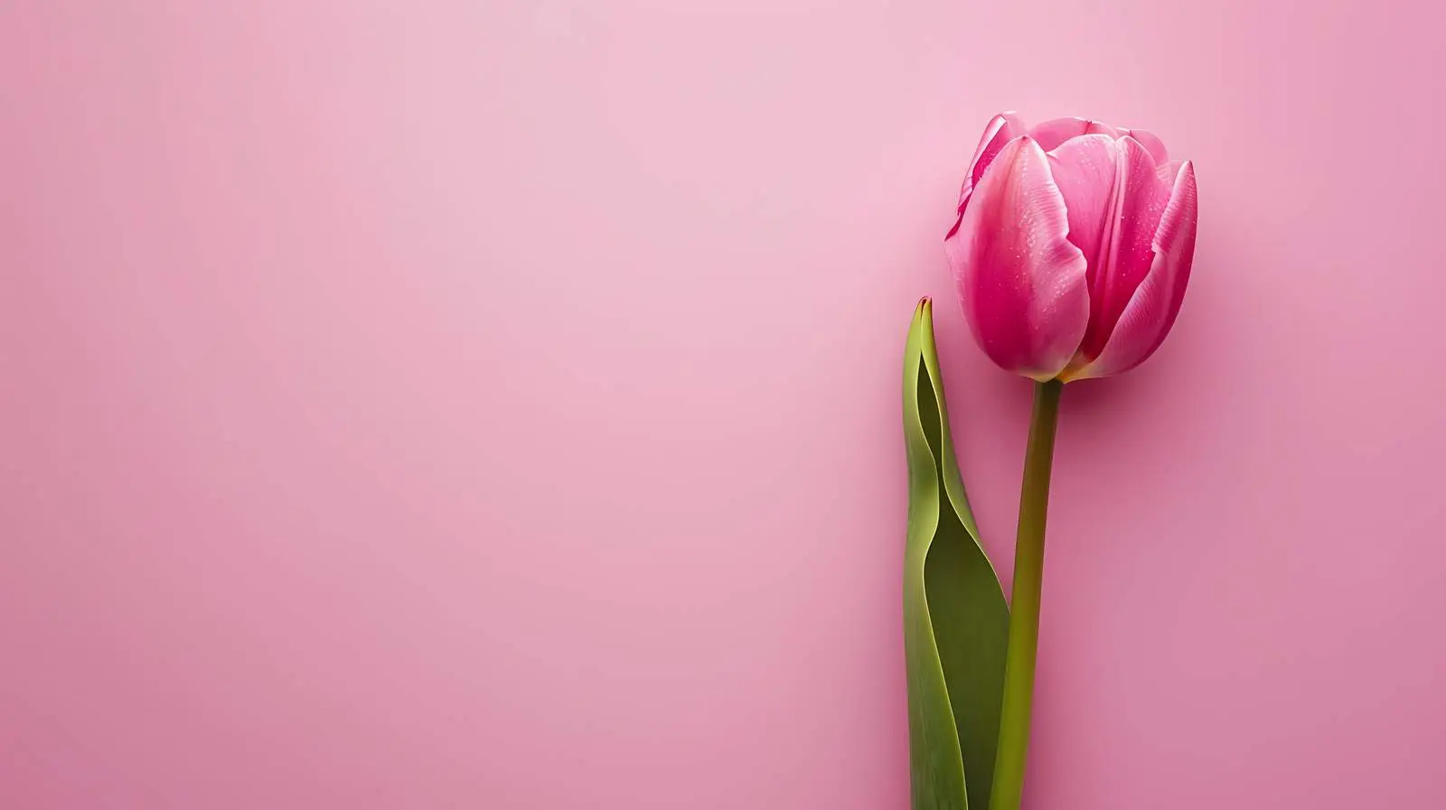 Pink Tulip on Pastel Pink Background – free pink tulip image from Dotvec