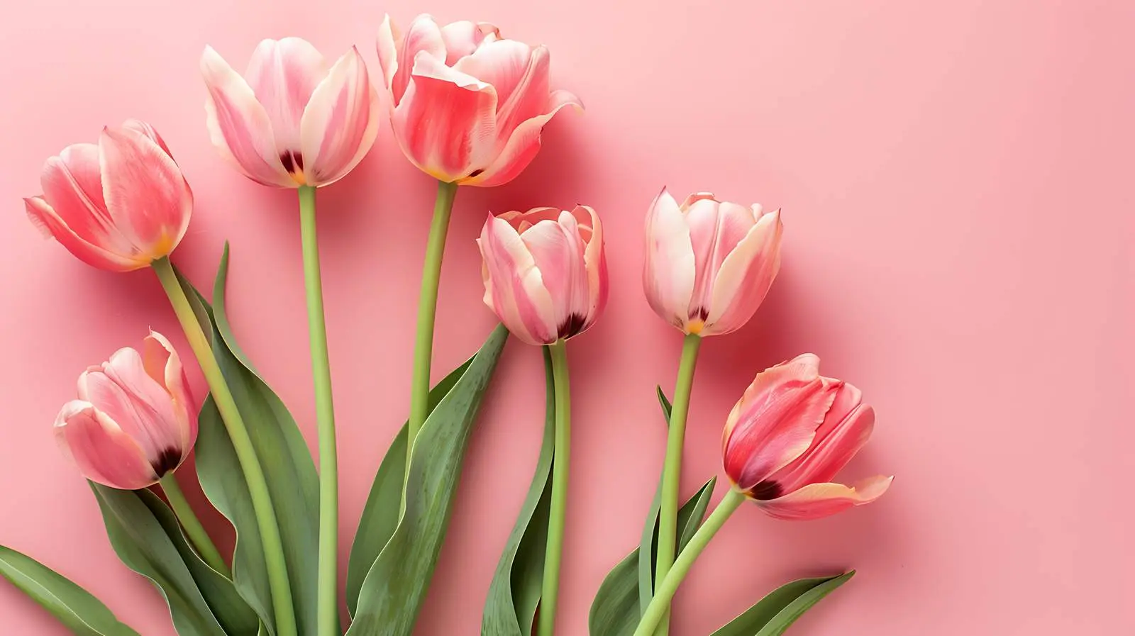 Elegant Pink Tulip Flower Bouquet on Pastel Background — free download from Dotvec