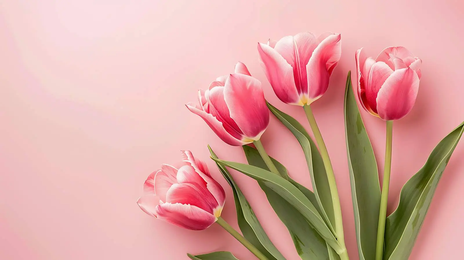 Pink Tulip Bouquet on Pastel Background — free download from Dotvec