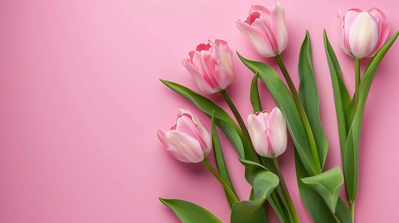 Elegant Pink Tulip Bouquet on Soft Pastel Background — free download from Dotvec
