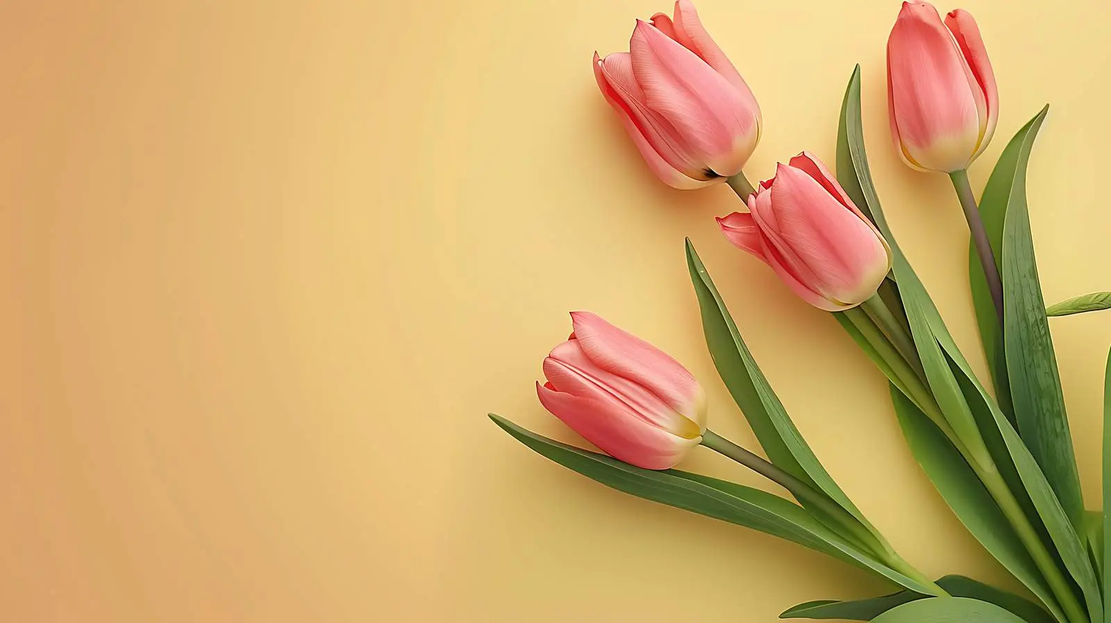 Pink Tulip Flowers on Pastel Pink Background — free download from Dotvec