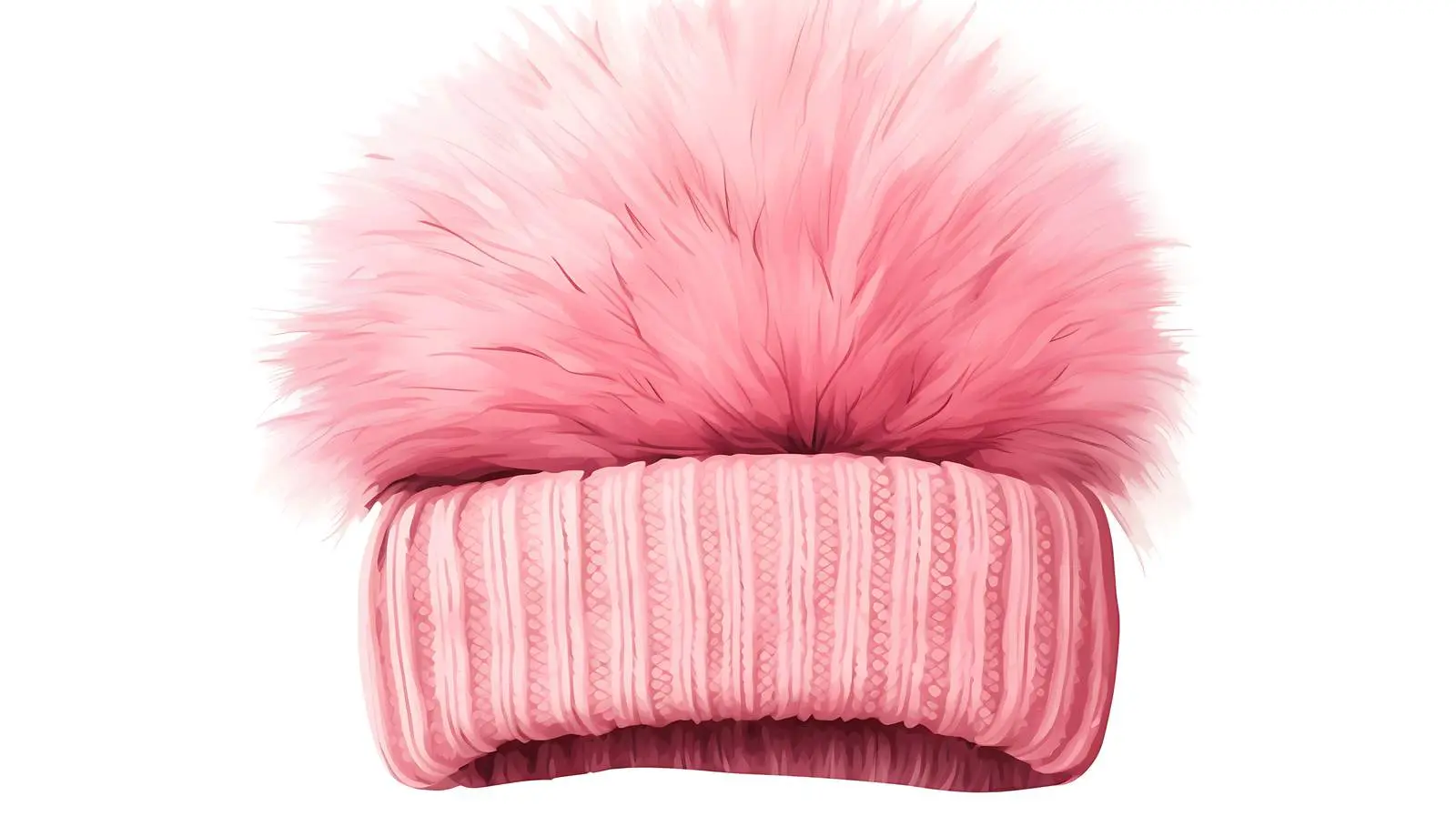 Pink Wool Pompon Hat Isolated — free download from Dotvec