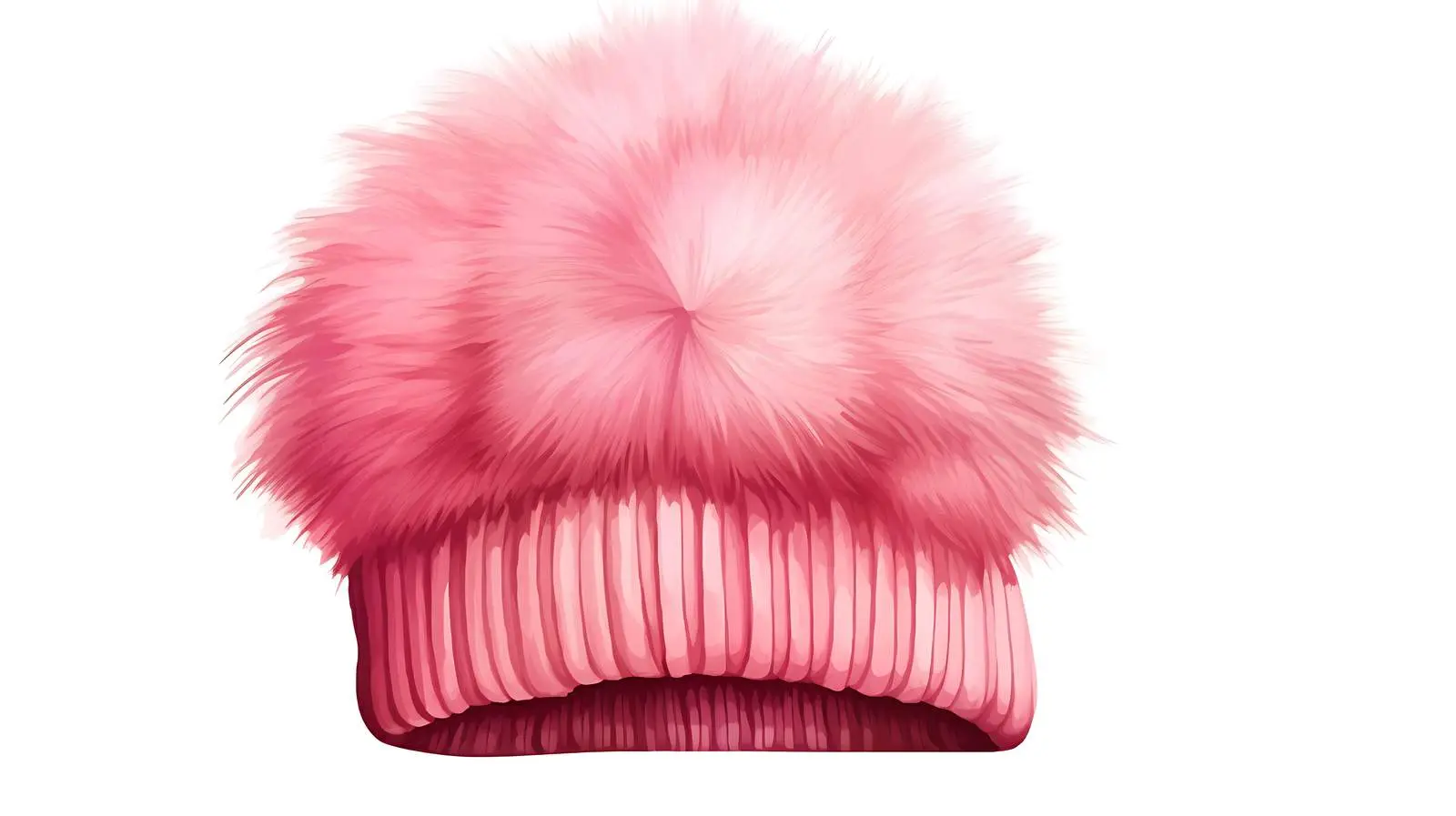Pink Wool Hat Pompon Isolated White — free download from Dotvec