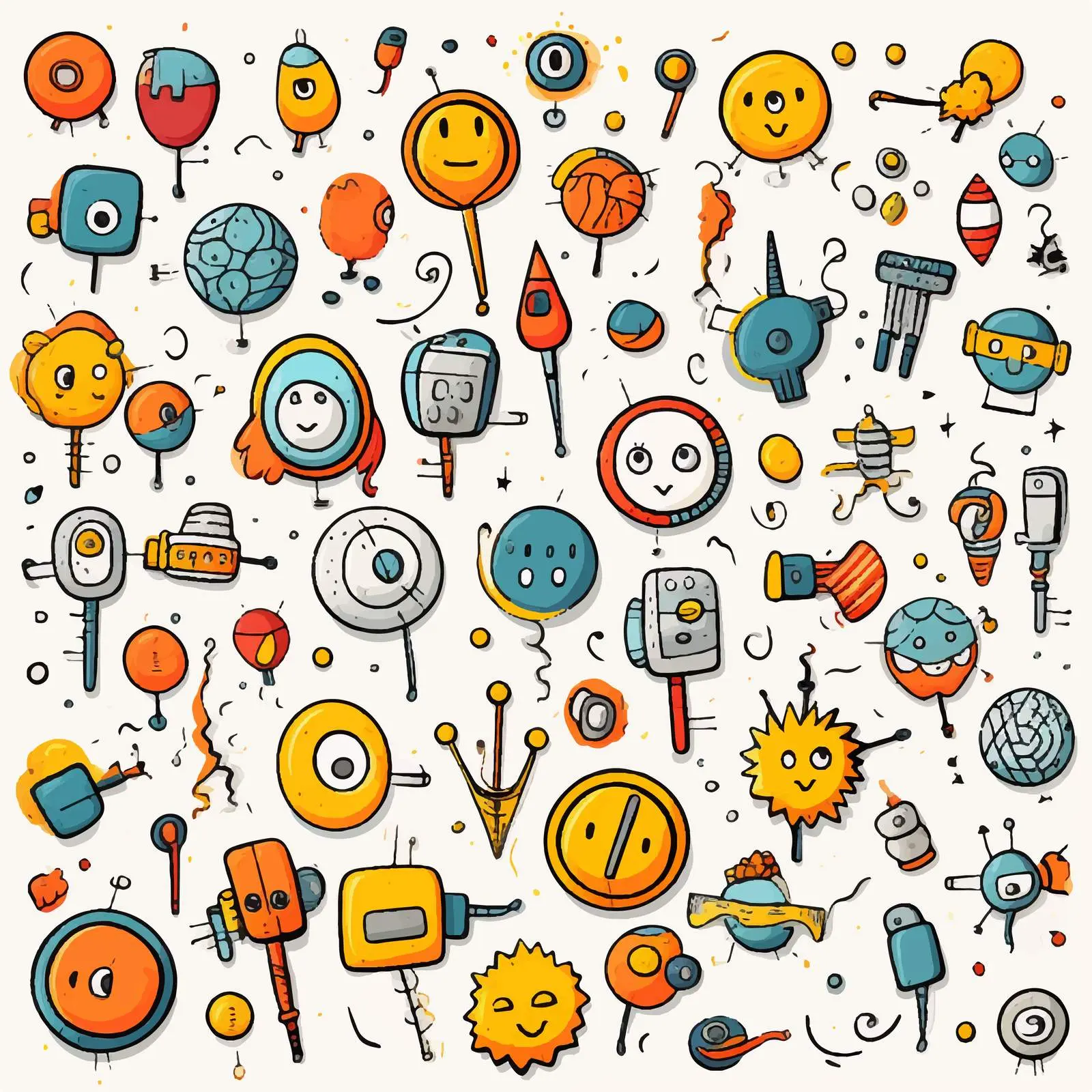 Doodle Sketch Vector Illustration on White Background — free download from Dotvec