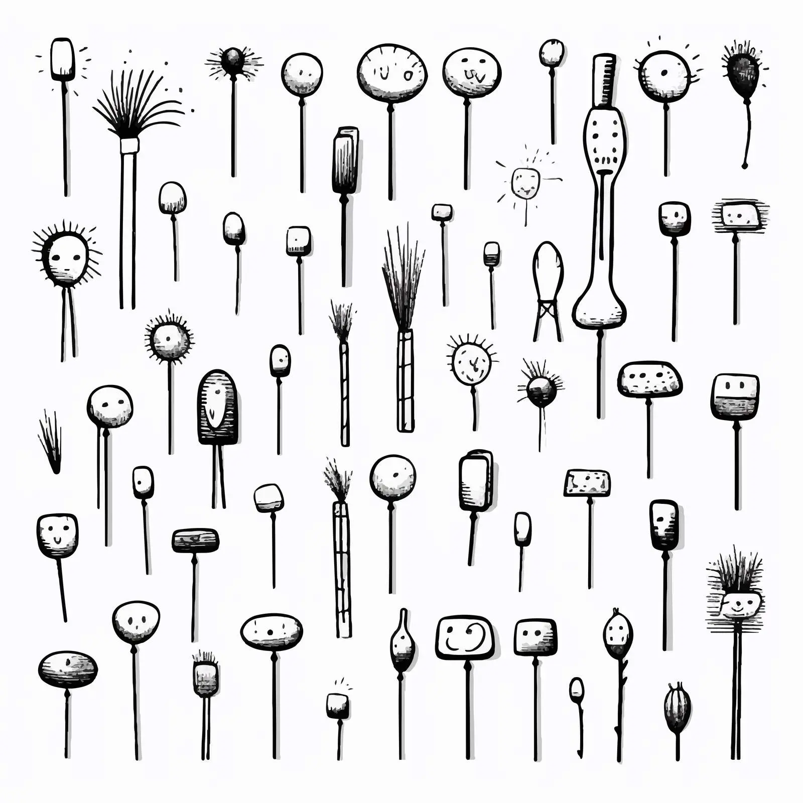 Doodle Sketch Vector Illustration on White Background — free download from Dotvec