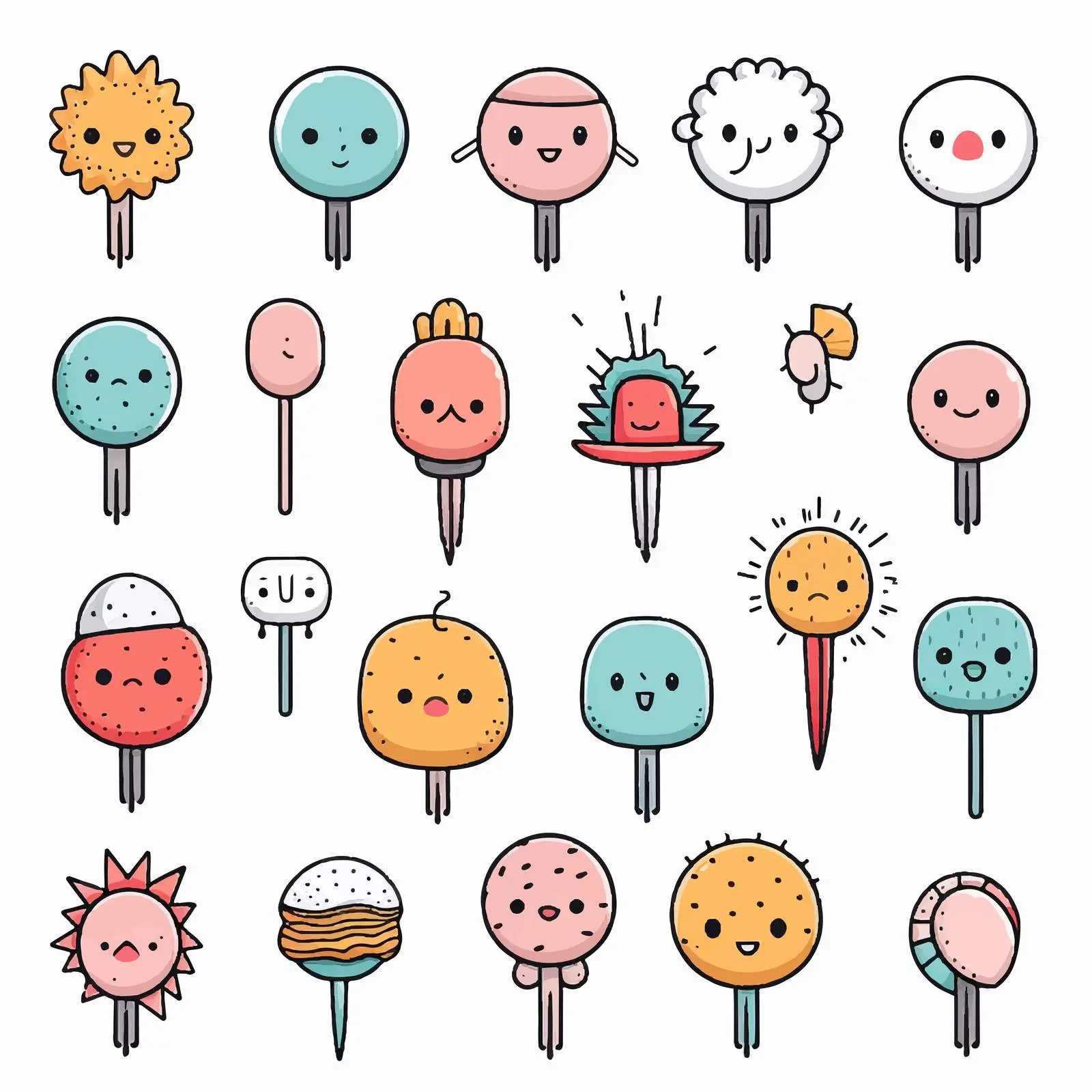 Doodle Style Pin Vector Illustration on White Background — free download from Dotvec