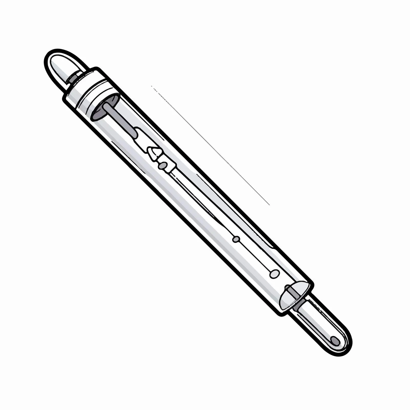 Cartoon Pipette Outline Vector Illustration — free download from Dotvec