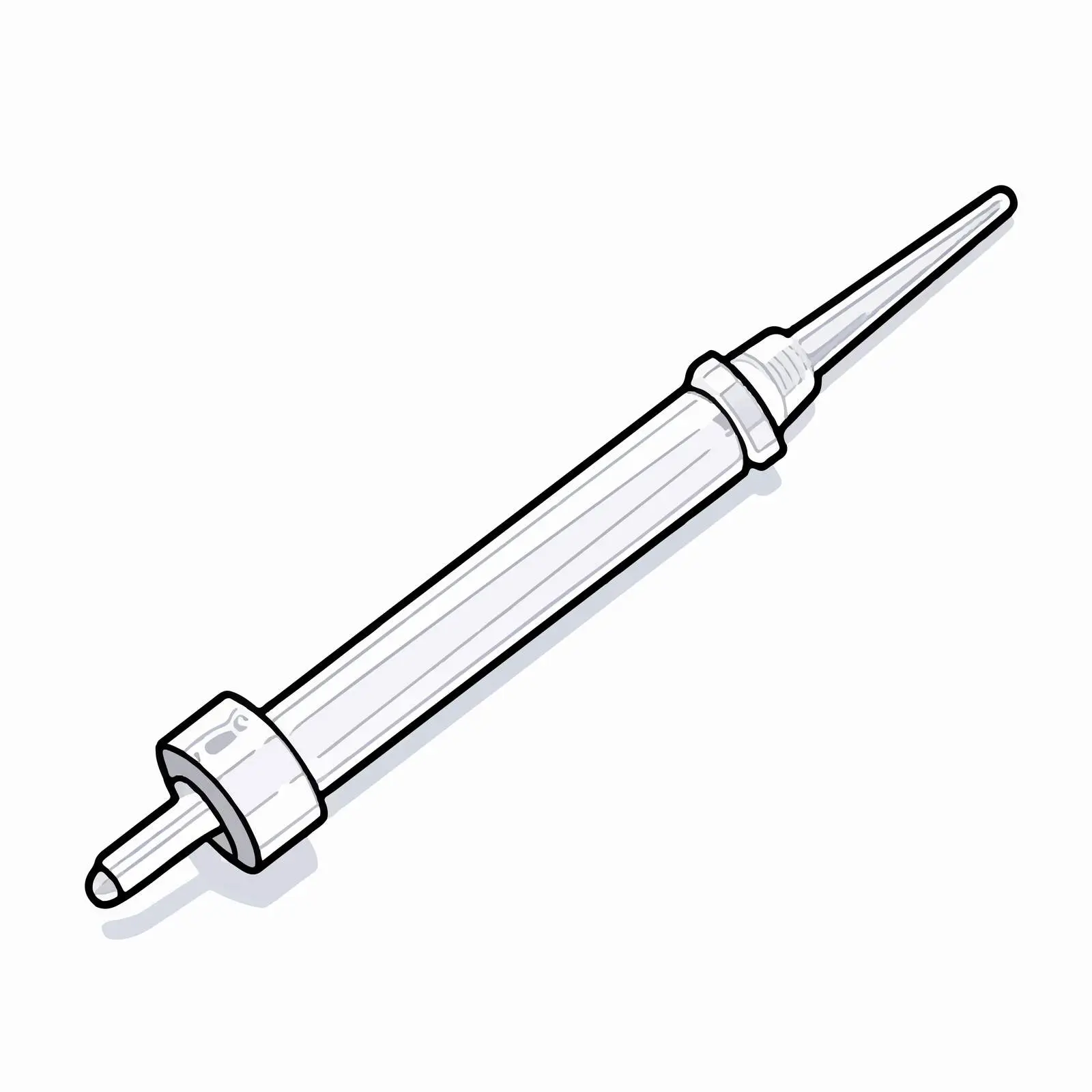 Cartoon Pipette Outline Vector Illustration – free biotech image from Dotvec