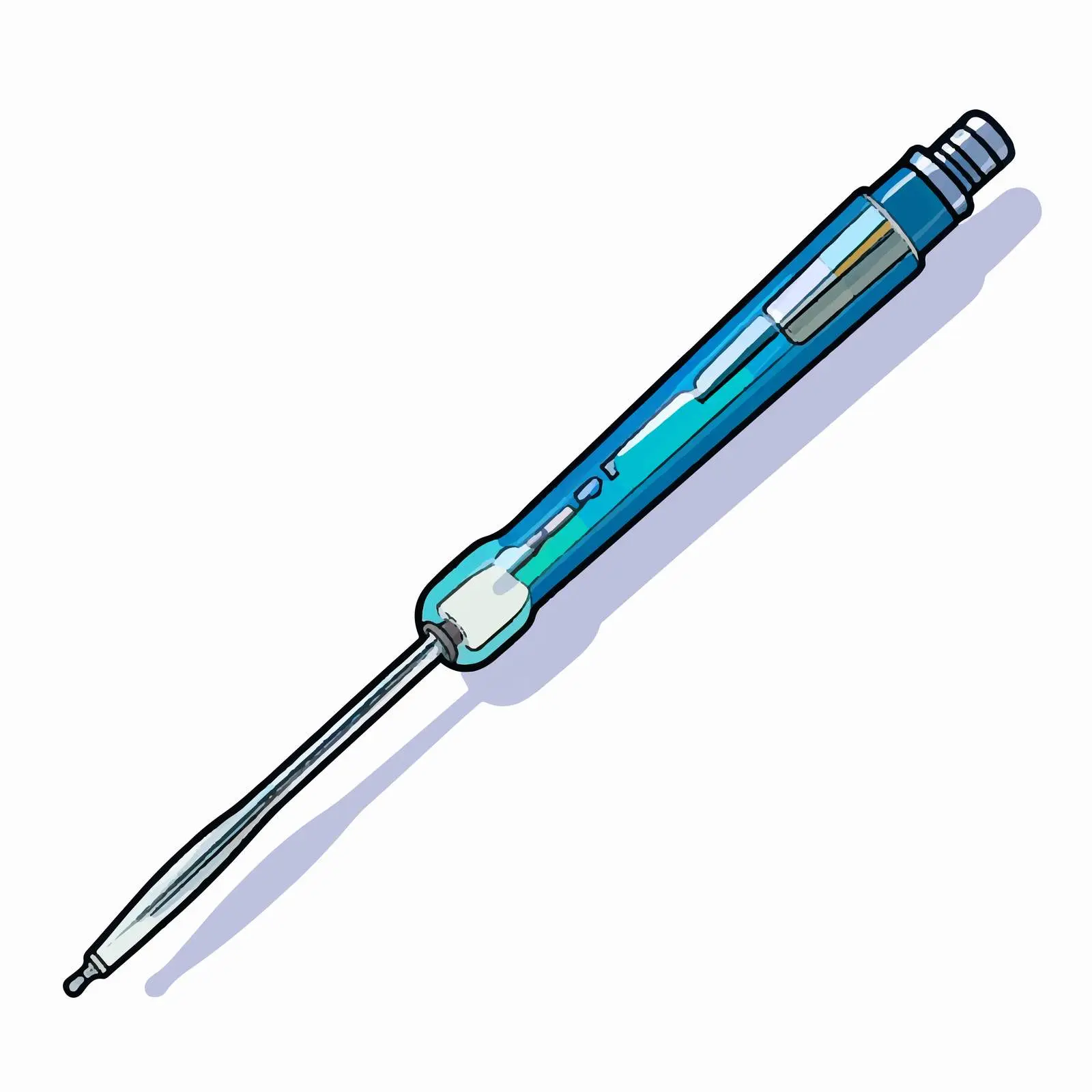 Cartoon Vector Illustration of a Pipette — free download from Dotvec