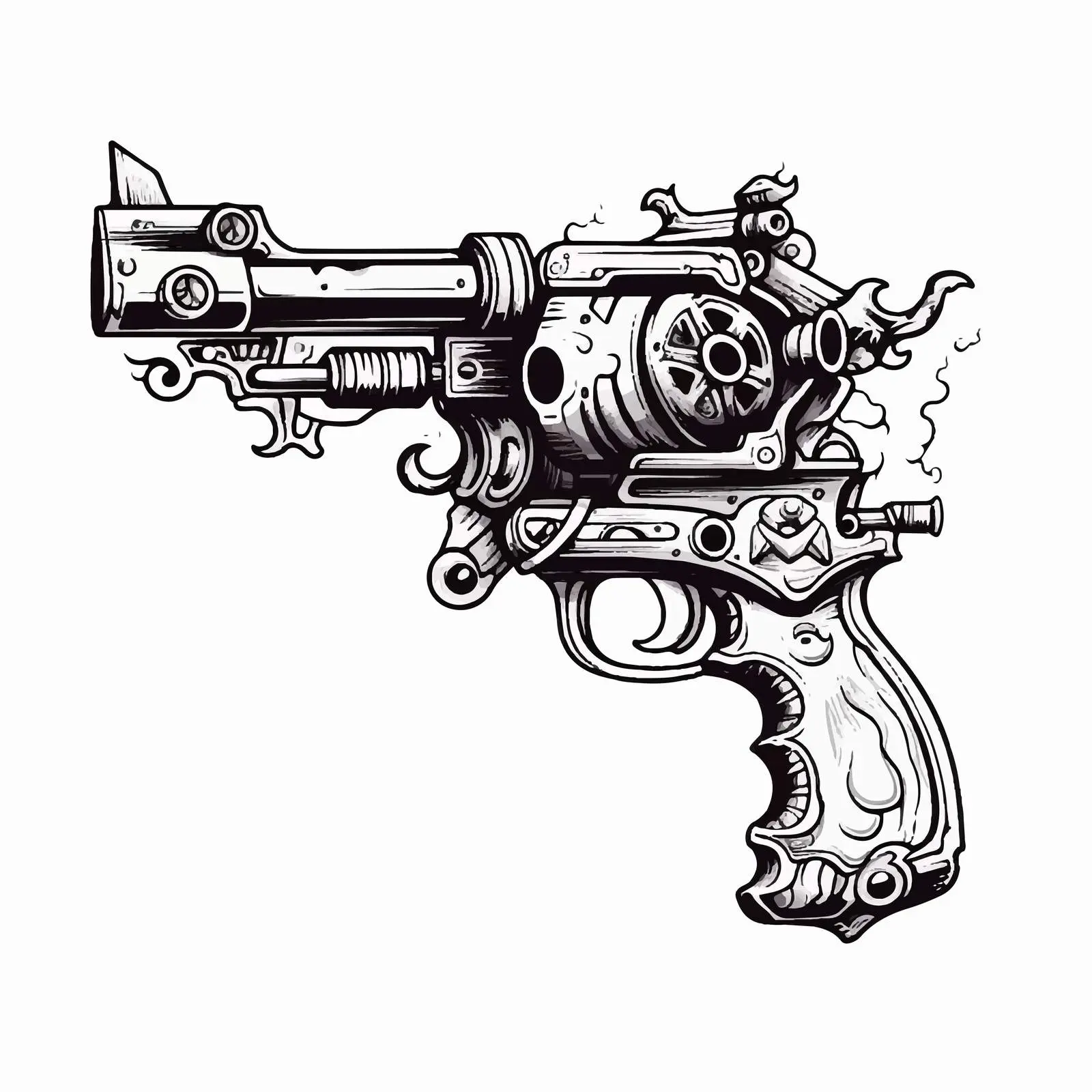 Pirate Gun Vector Illustration on White Background — free download from Dotvec