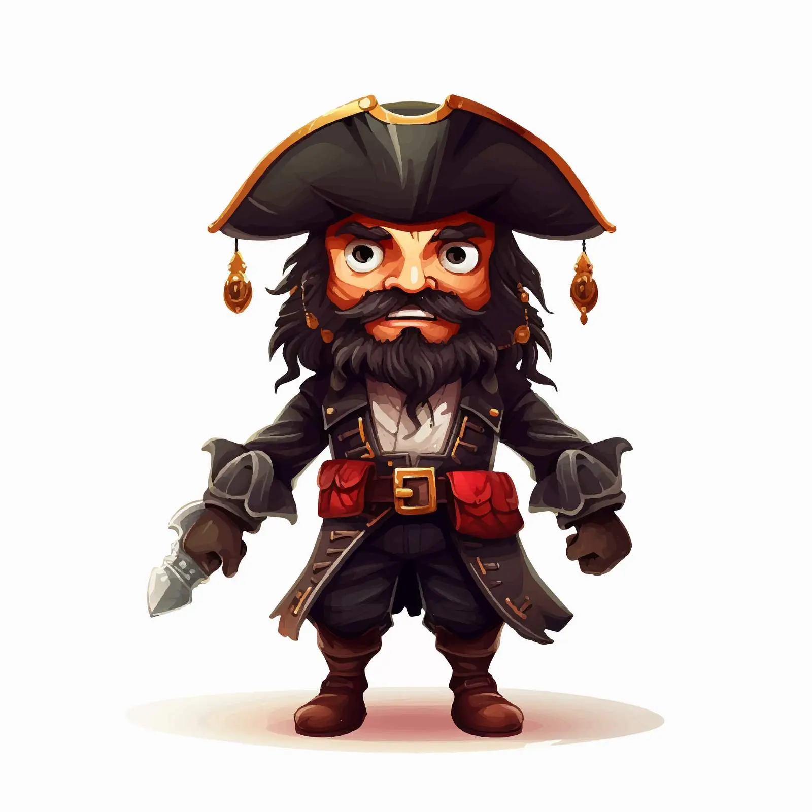 Pirate Halloween Costume Cartoon Vector Illustration — free download from Dotvec