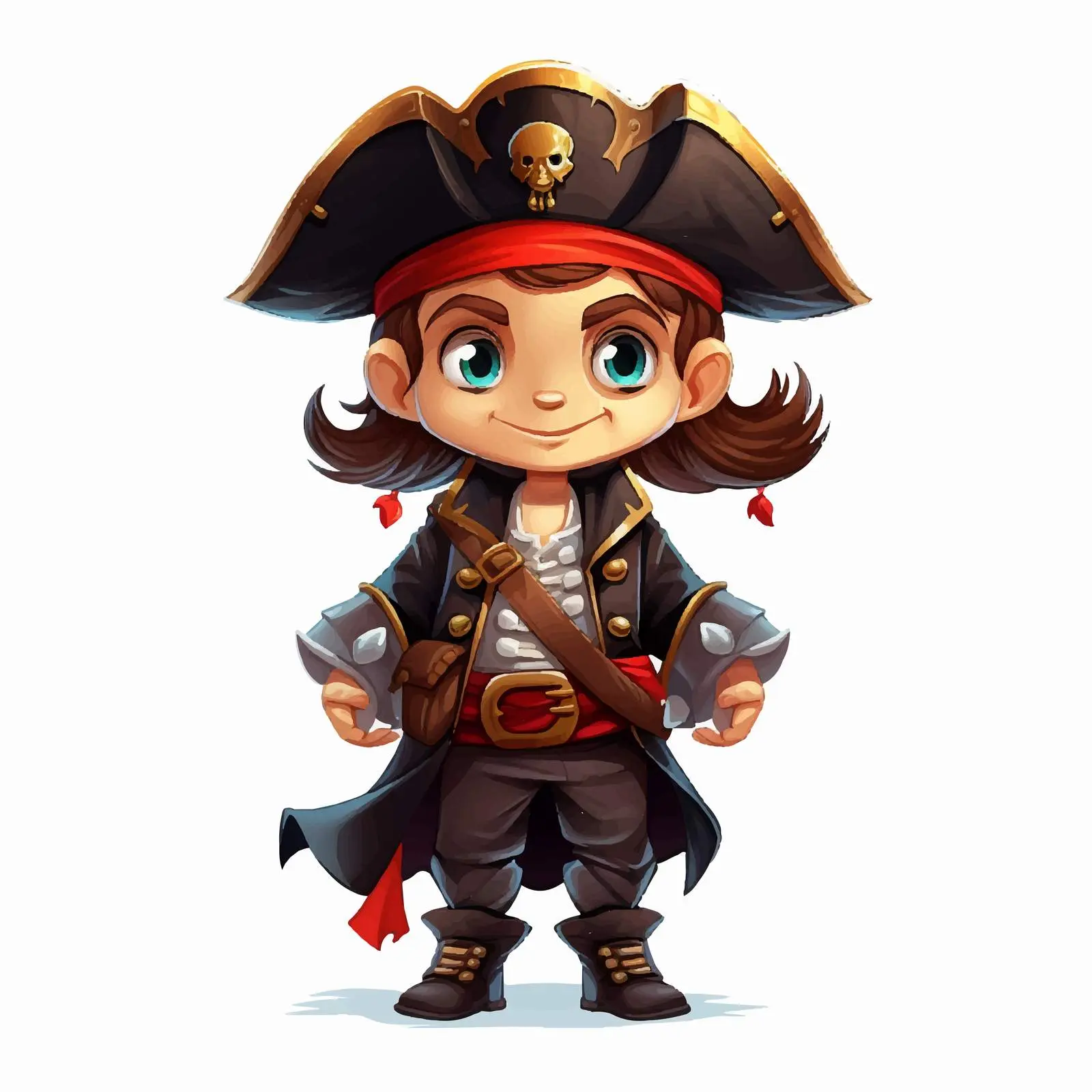 Pirate Halloween Costume Cartoon Character Vector — free download from Dotvec