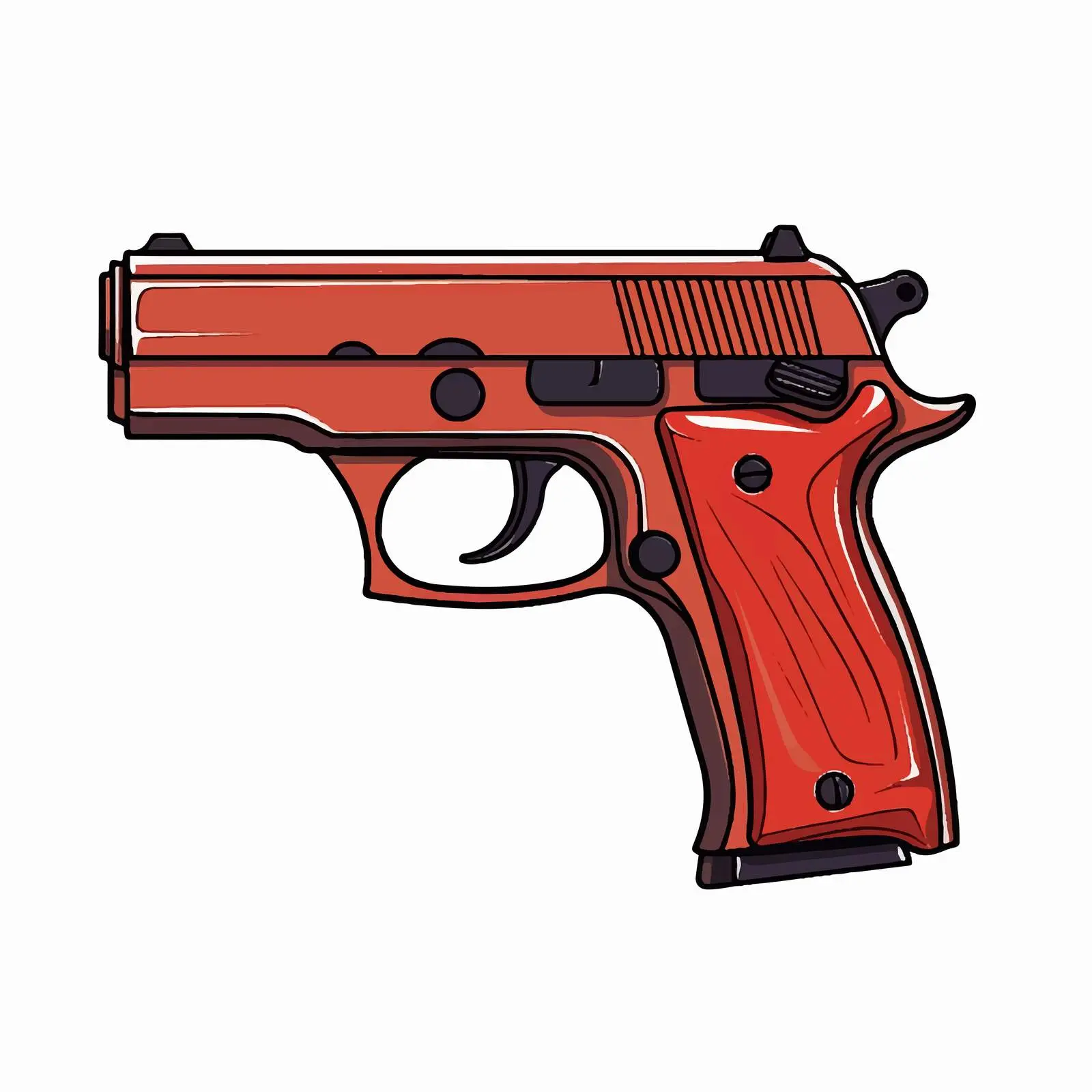 Isolated Pistol Gun Vector Illustration on White Background — free download from Dotvec