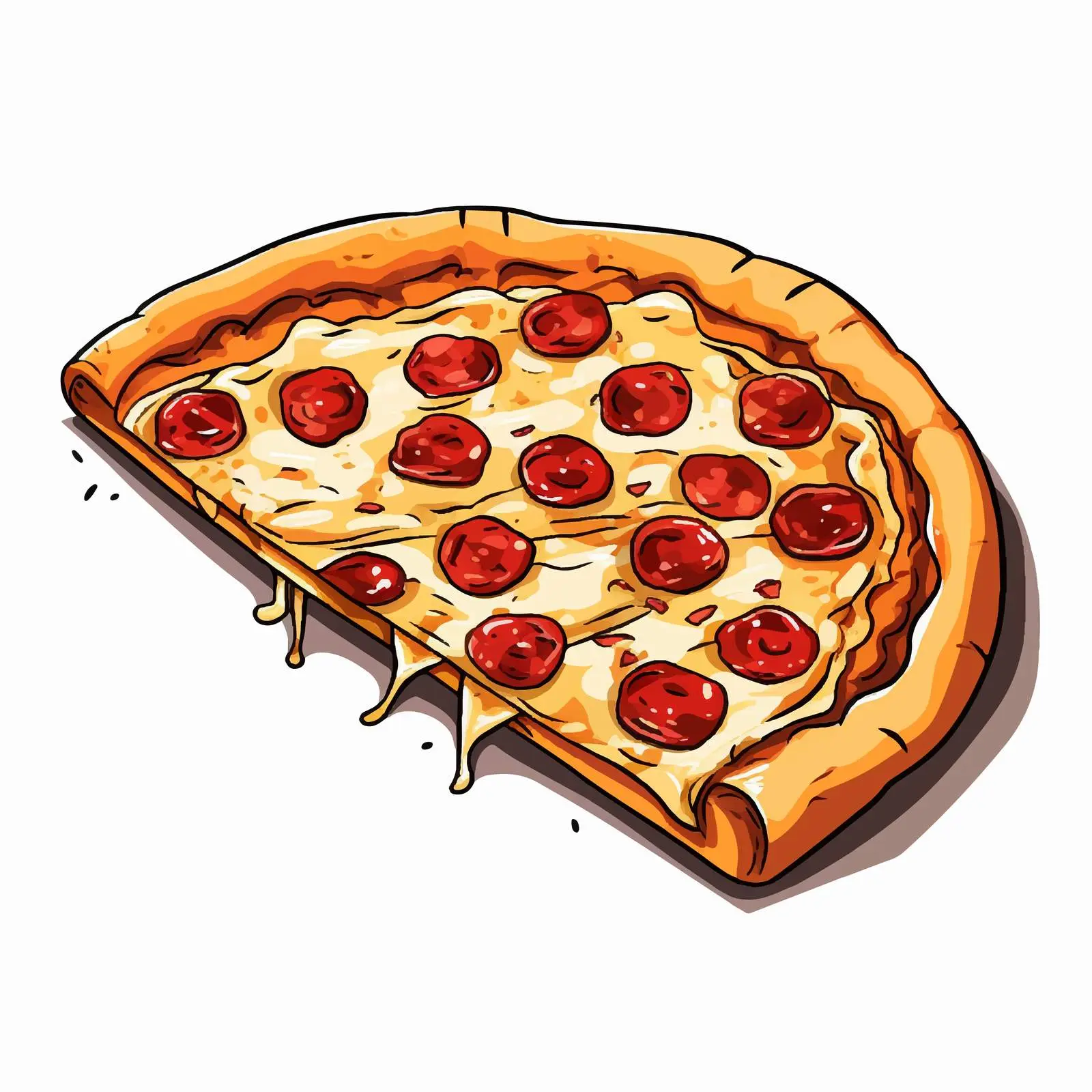 Cartoon Pizza Vector Illustration – free pizza slice image from Dotvec