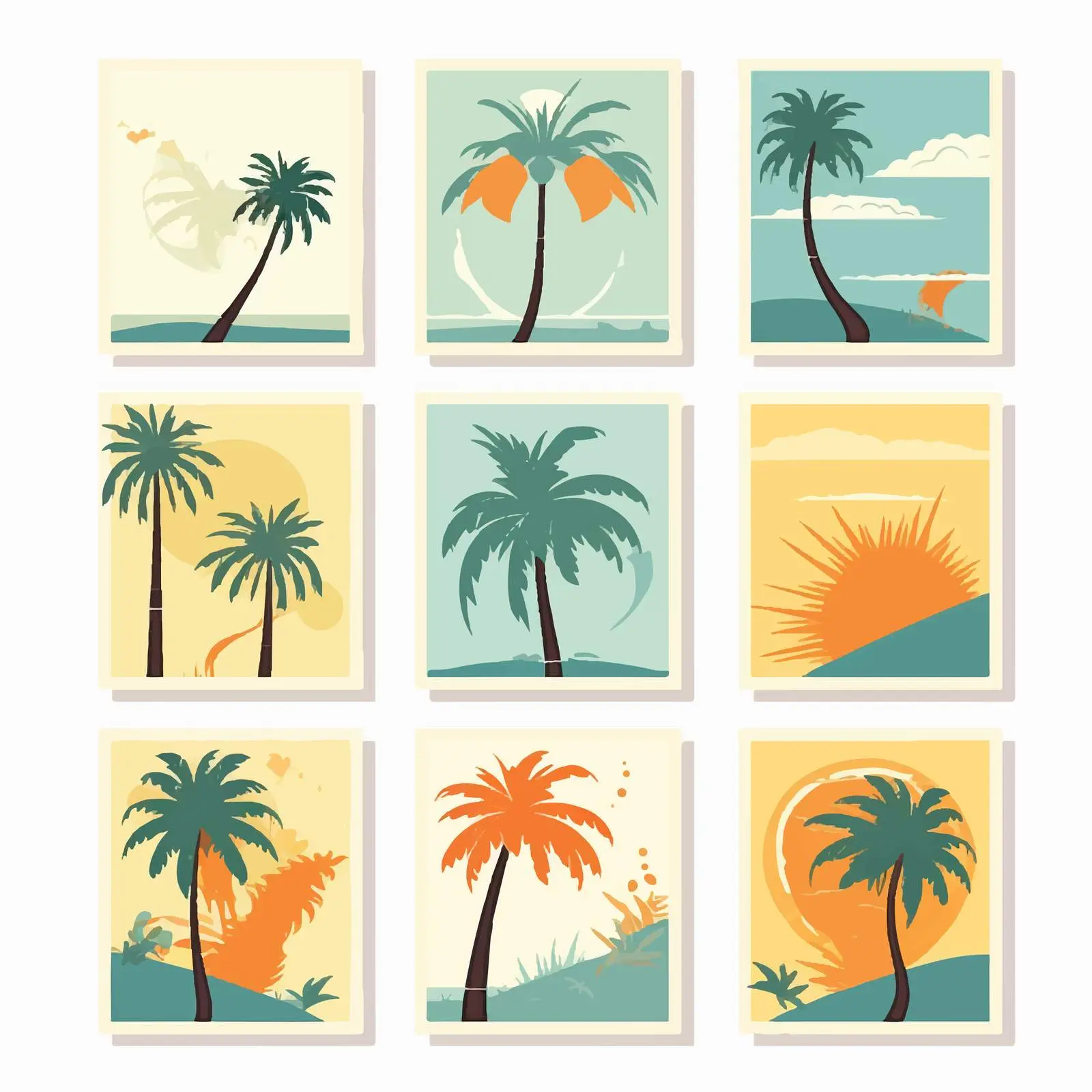 Sunday Card Set Templates for Universal Prints – free card designs image from Dotvec