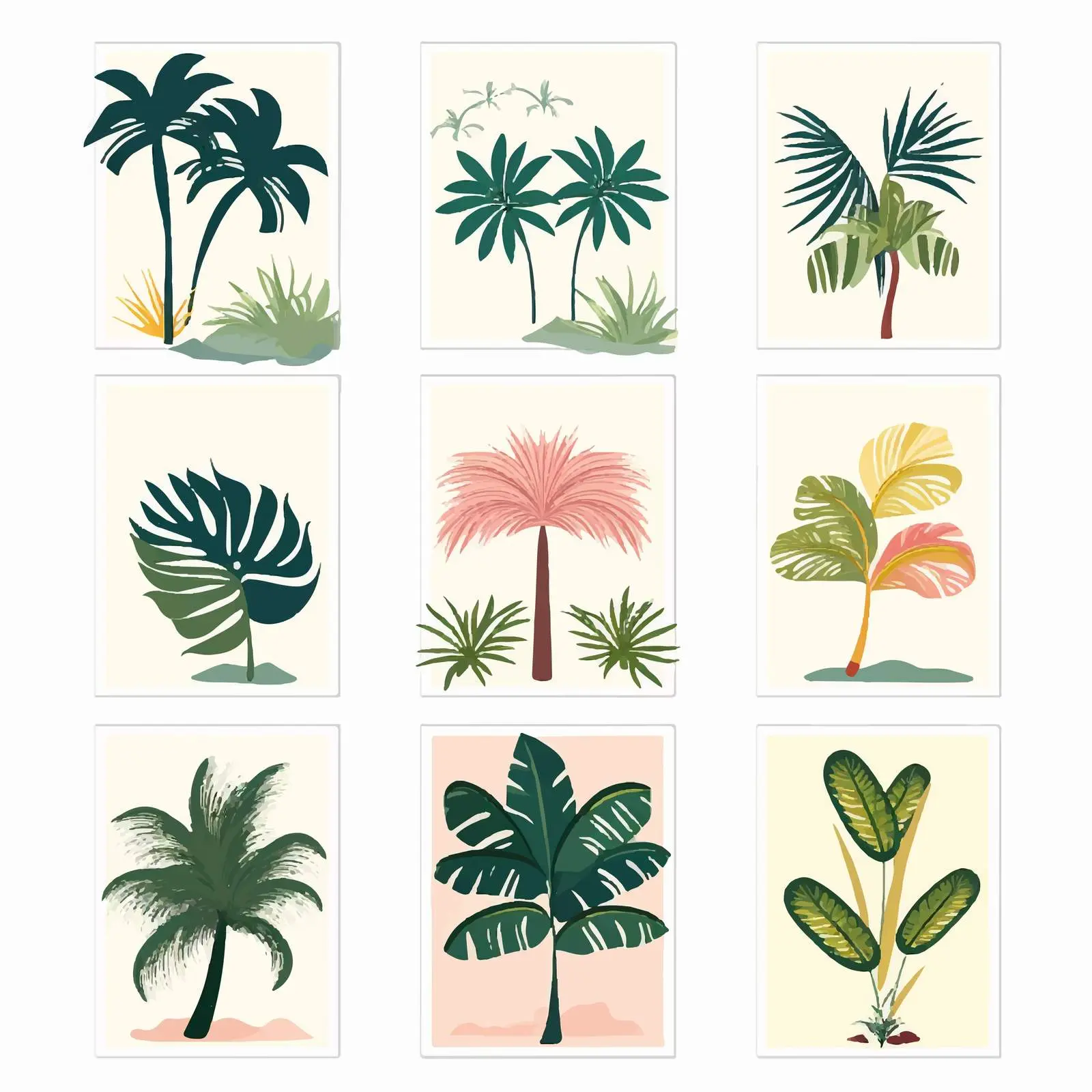 Elegant Sunday Cards Set Templates for Universal Prints — free download from Dotvec