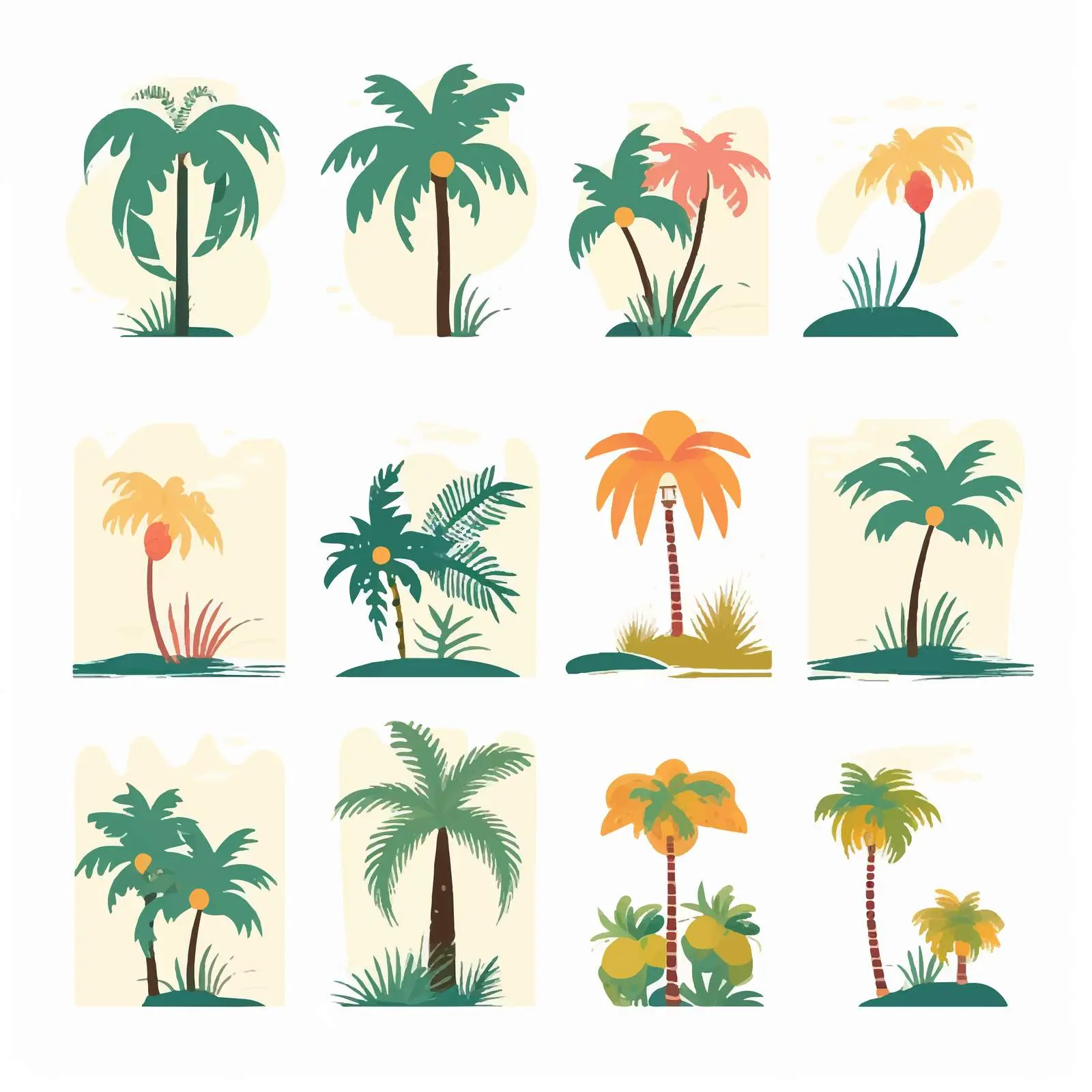 Universal Sunday Cards Templates Set for Printing – free card designs image from Dotvec