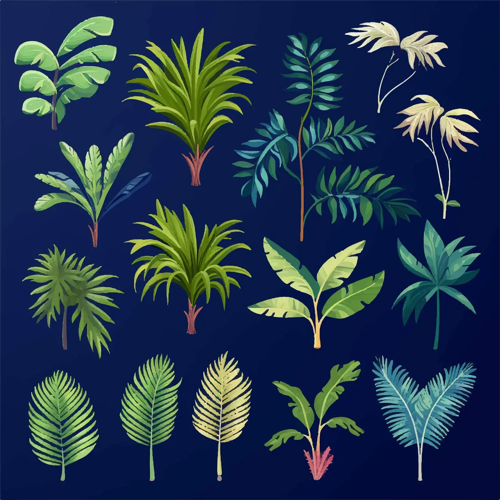 Palm Sunday Clip Art Elements for Universal Design — free download from Dotvec