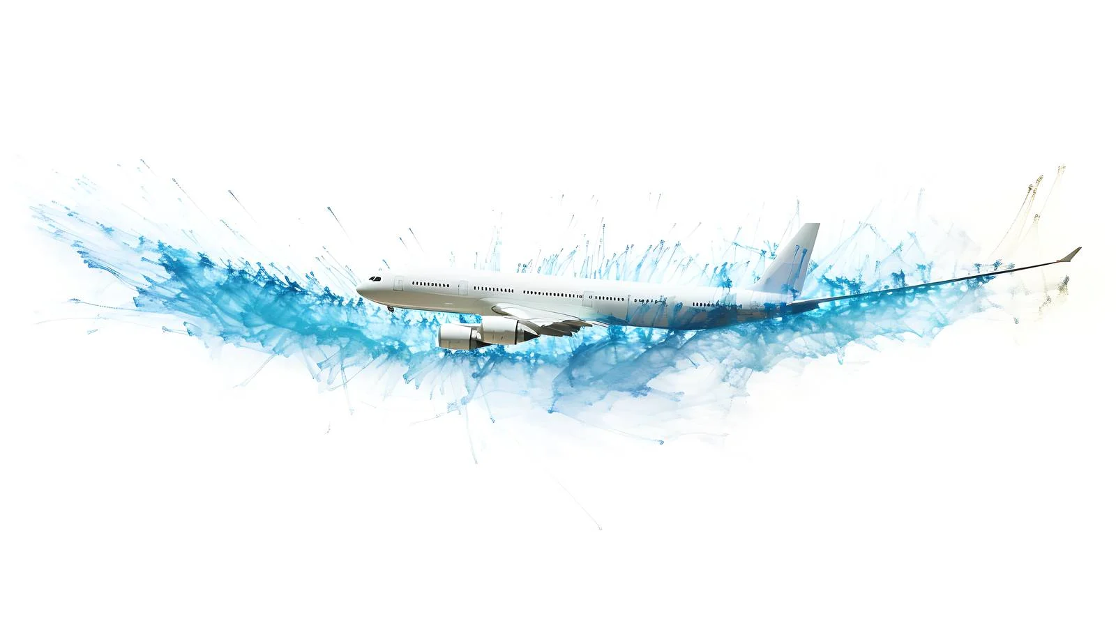Airplane Trajectory on White Background — free download from Dotvec