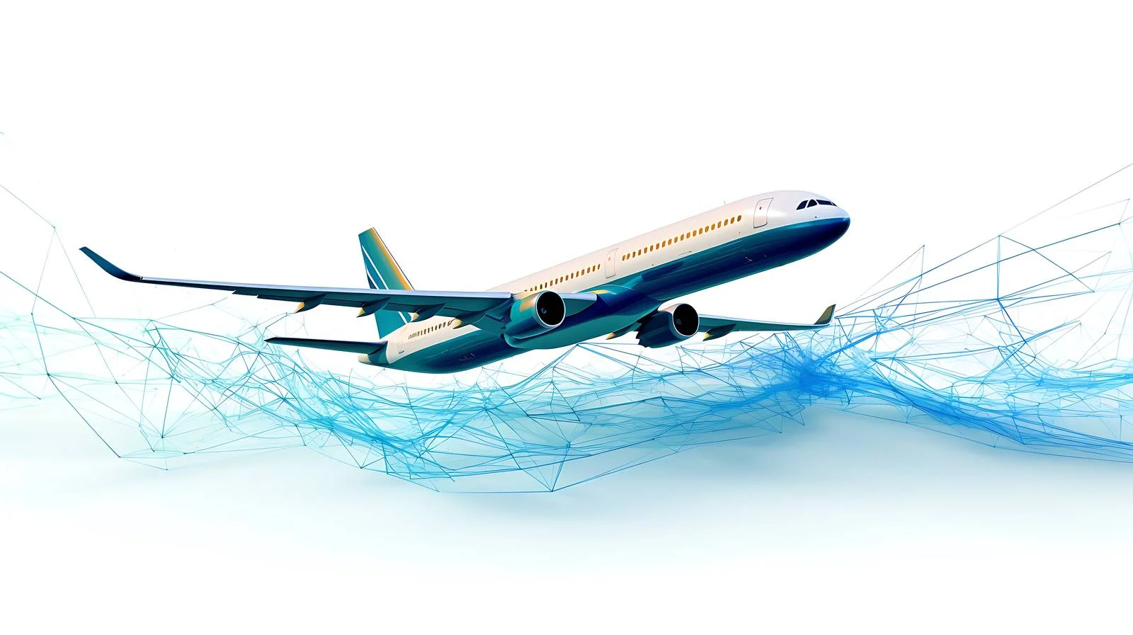 Airplane Route on White Background — free download from Dotvec