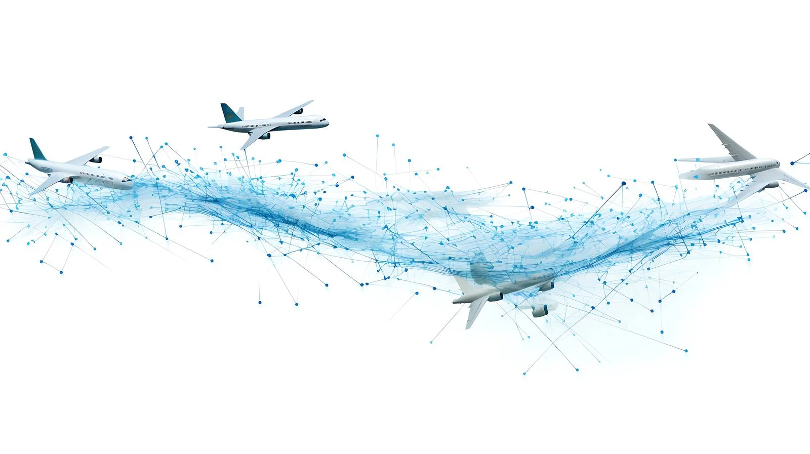 Airplane Flight Trajectory on White Background — free download from Dotvec