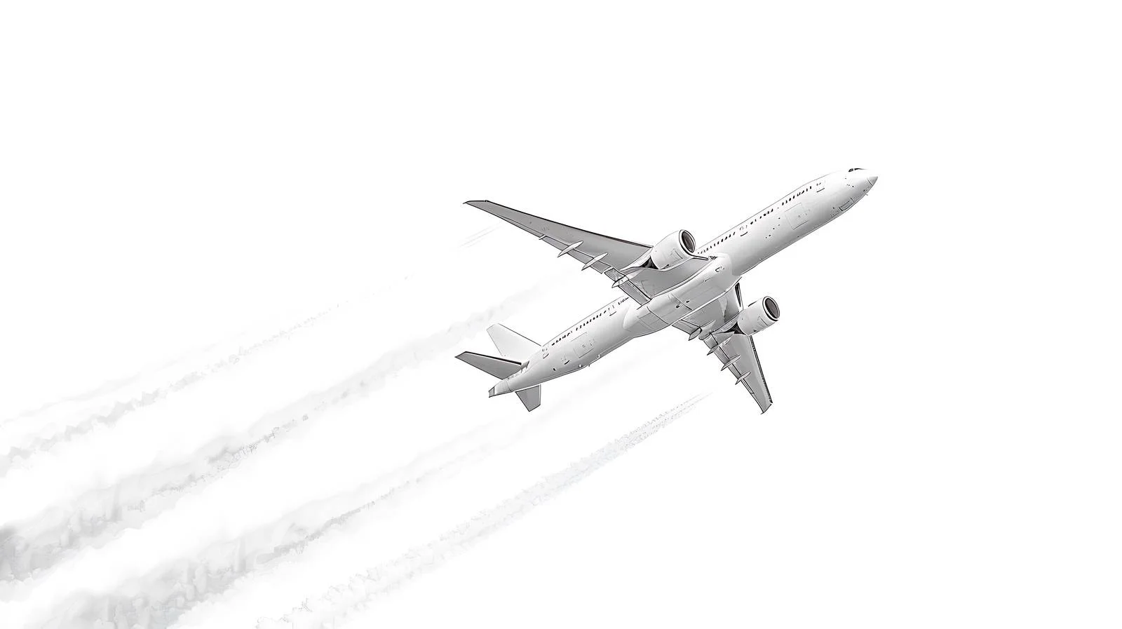 Airplane Trajectory on White Background — free download from Dotvec