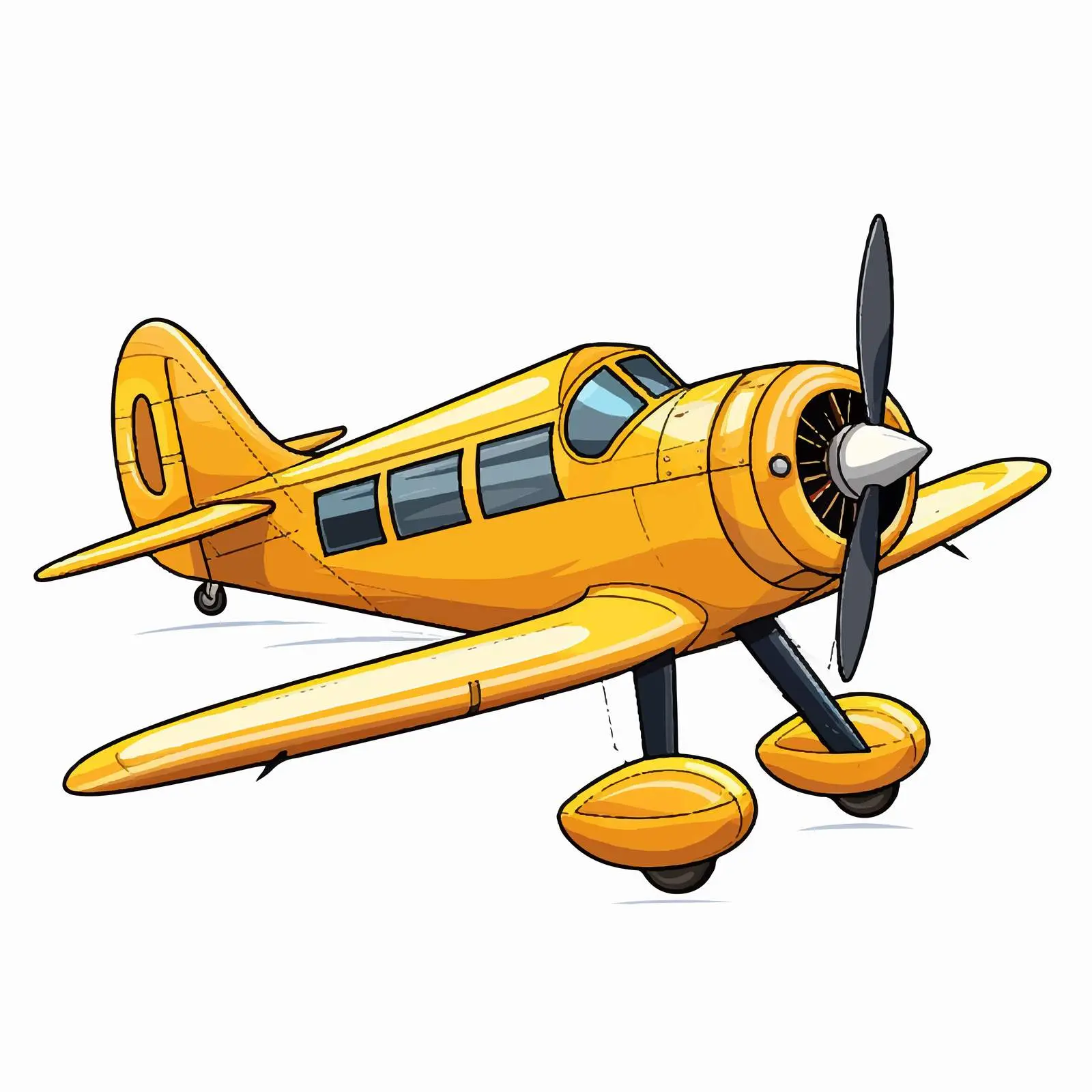 Cartoon Airplane Vector Illustration Isolated – free cartoon transport image from Dotvec