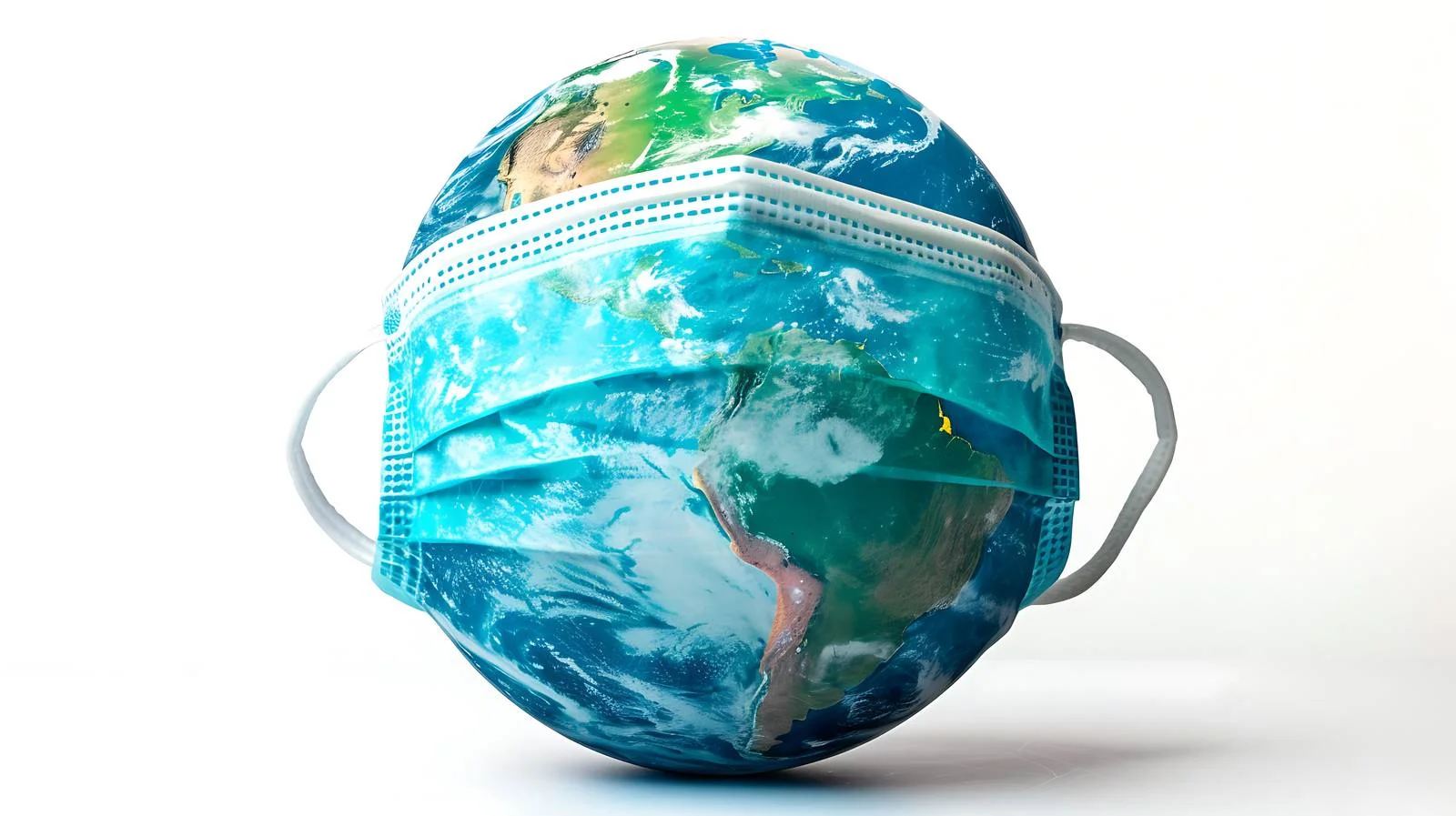 Earth with Face Mask - Global Protection — free download from Dotvec