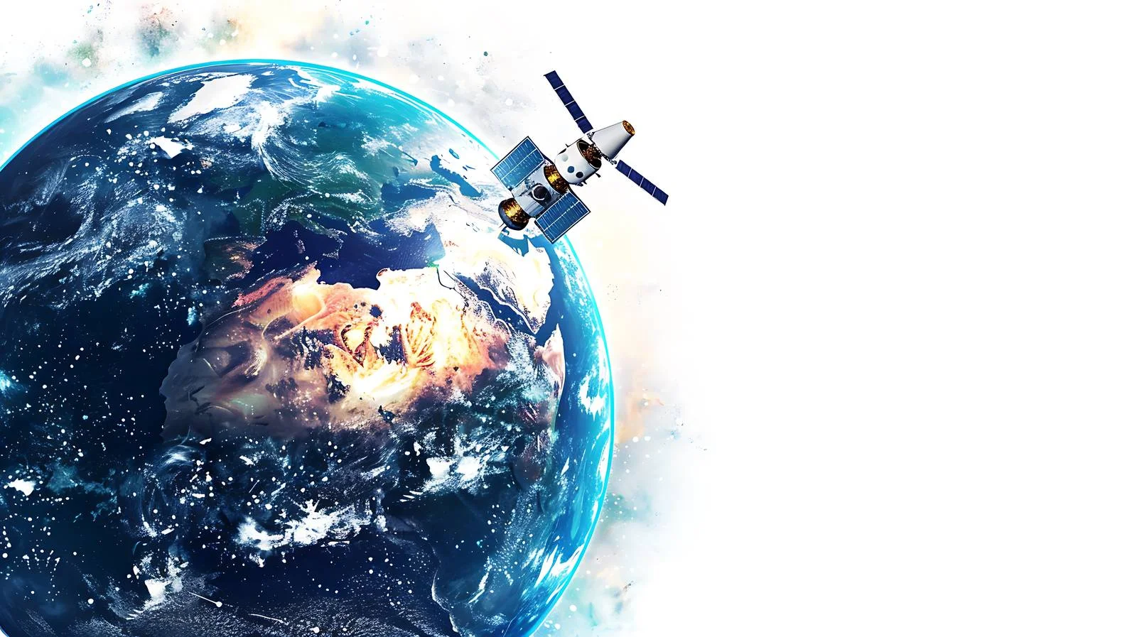 Earth and Satellite in Space — free download from Dotvec