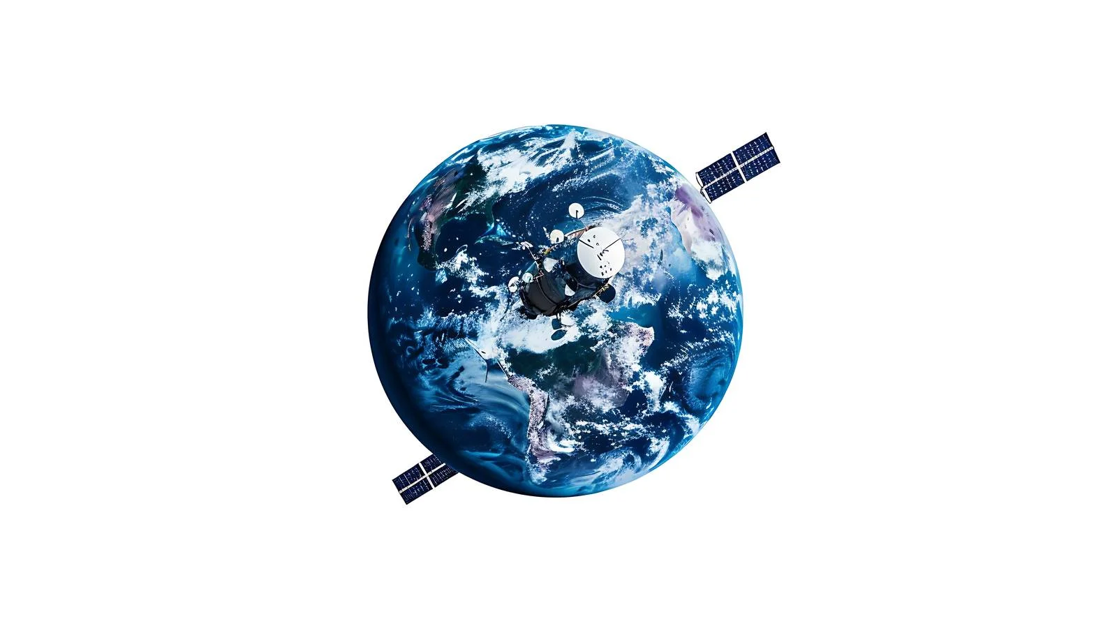 Earth & Satellite in Outer Space — free download from Dotvec