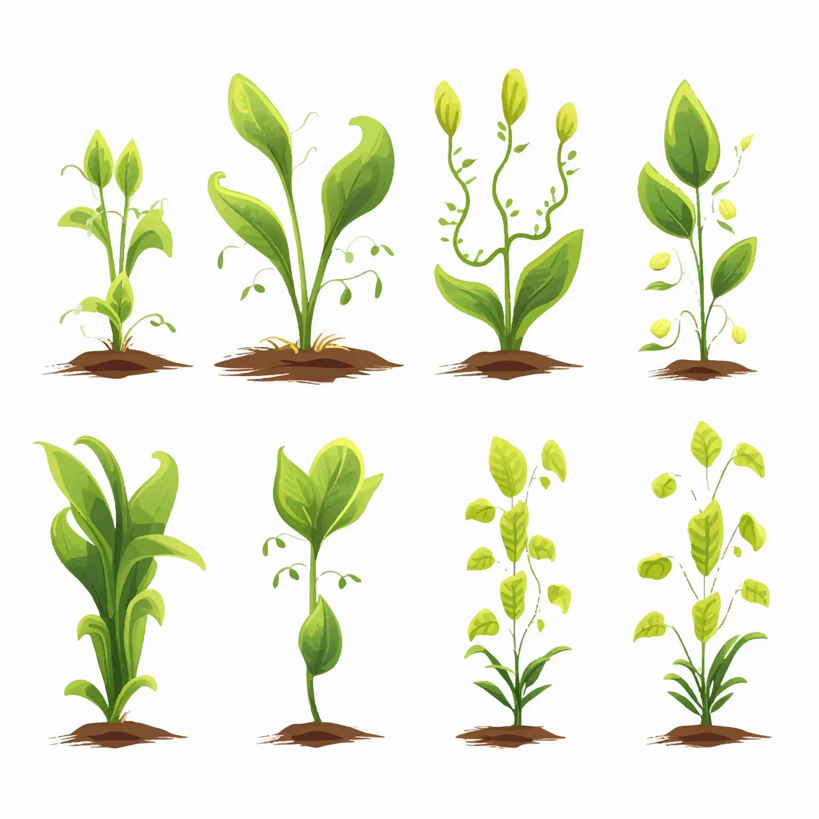 Plant Growth Stages Vector Illustration — free download from Dotvec