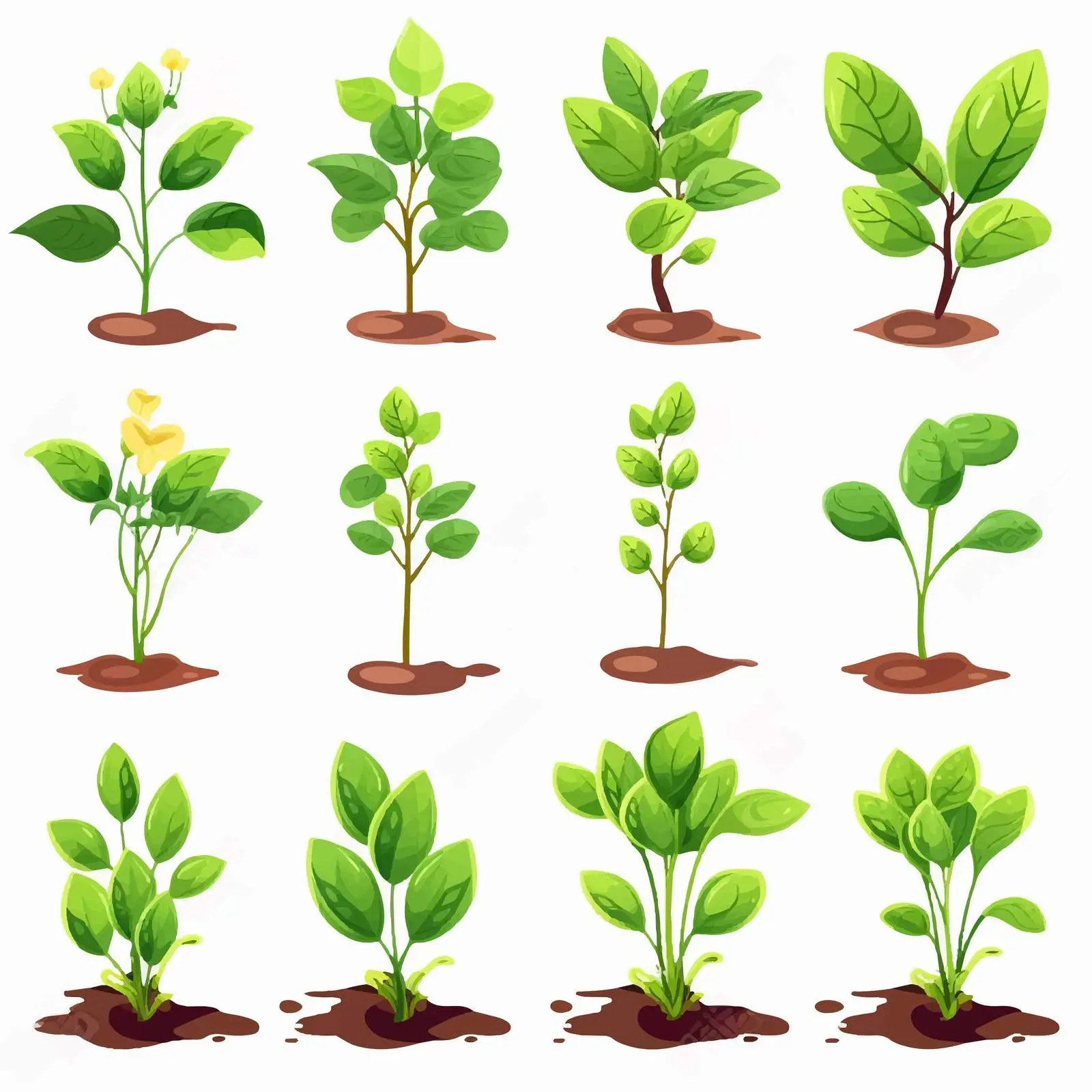 Plant Growth Stages Illustrated Vector — free download from Dotvec