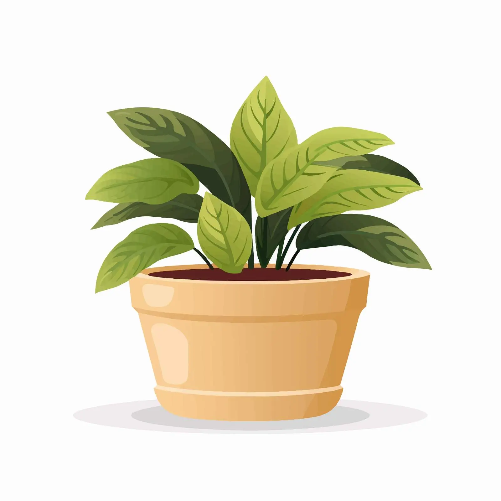 Isolated Plant Pot Vector Illustration on White Background — free download from Dotvec