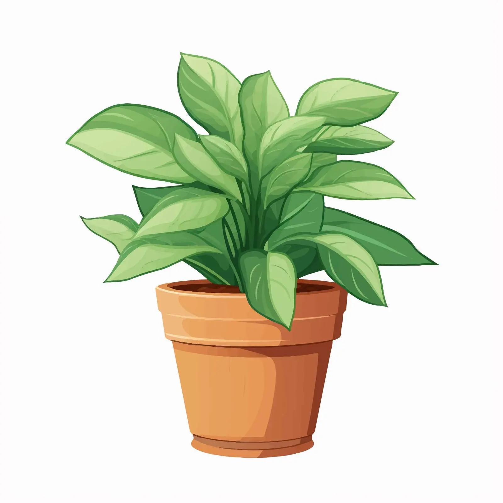 Isolated Plant Pot Vector Illustration on White Background — free download from Dotvec