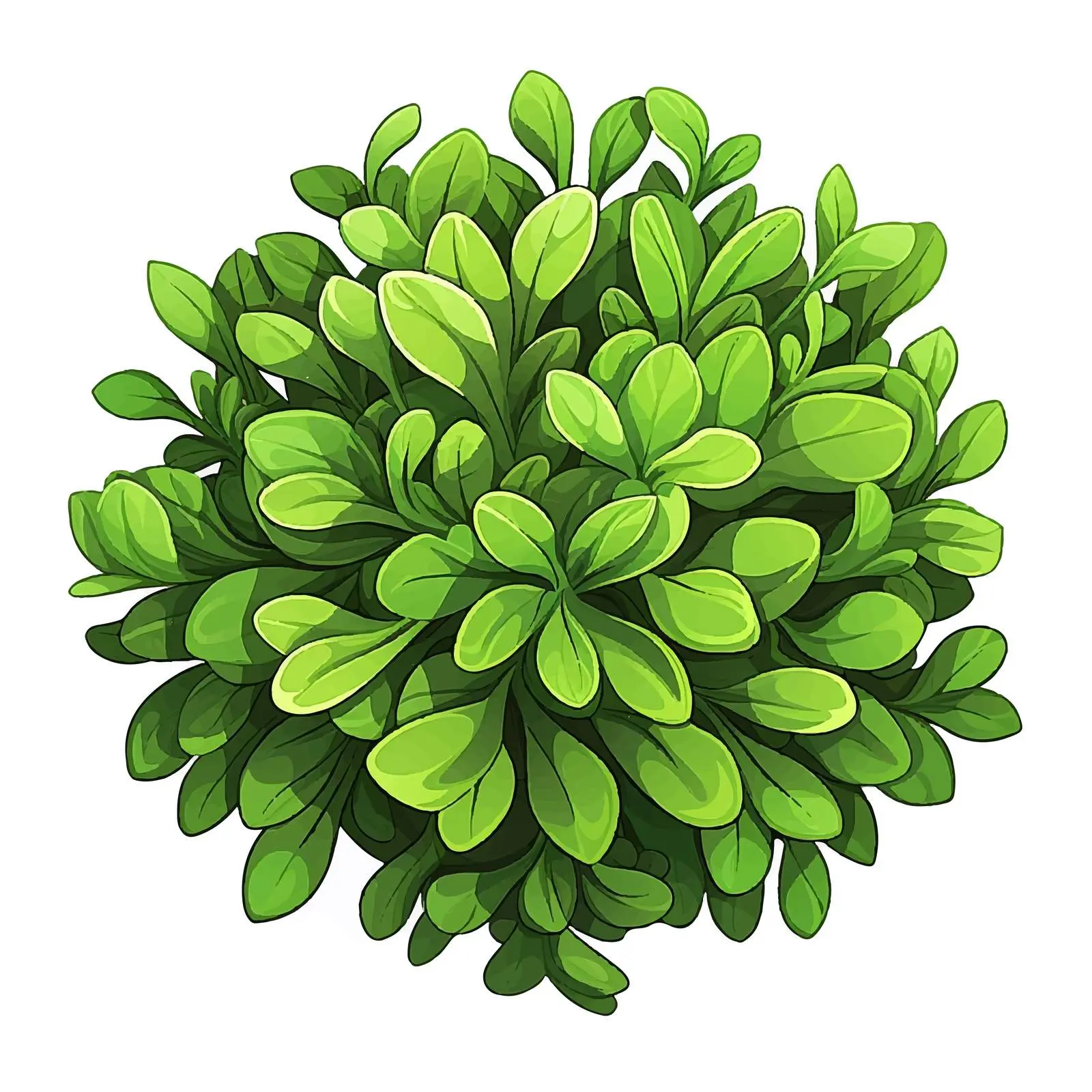 Top View Plant Vector Illustration on White Background — free download from Dotvec