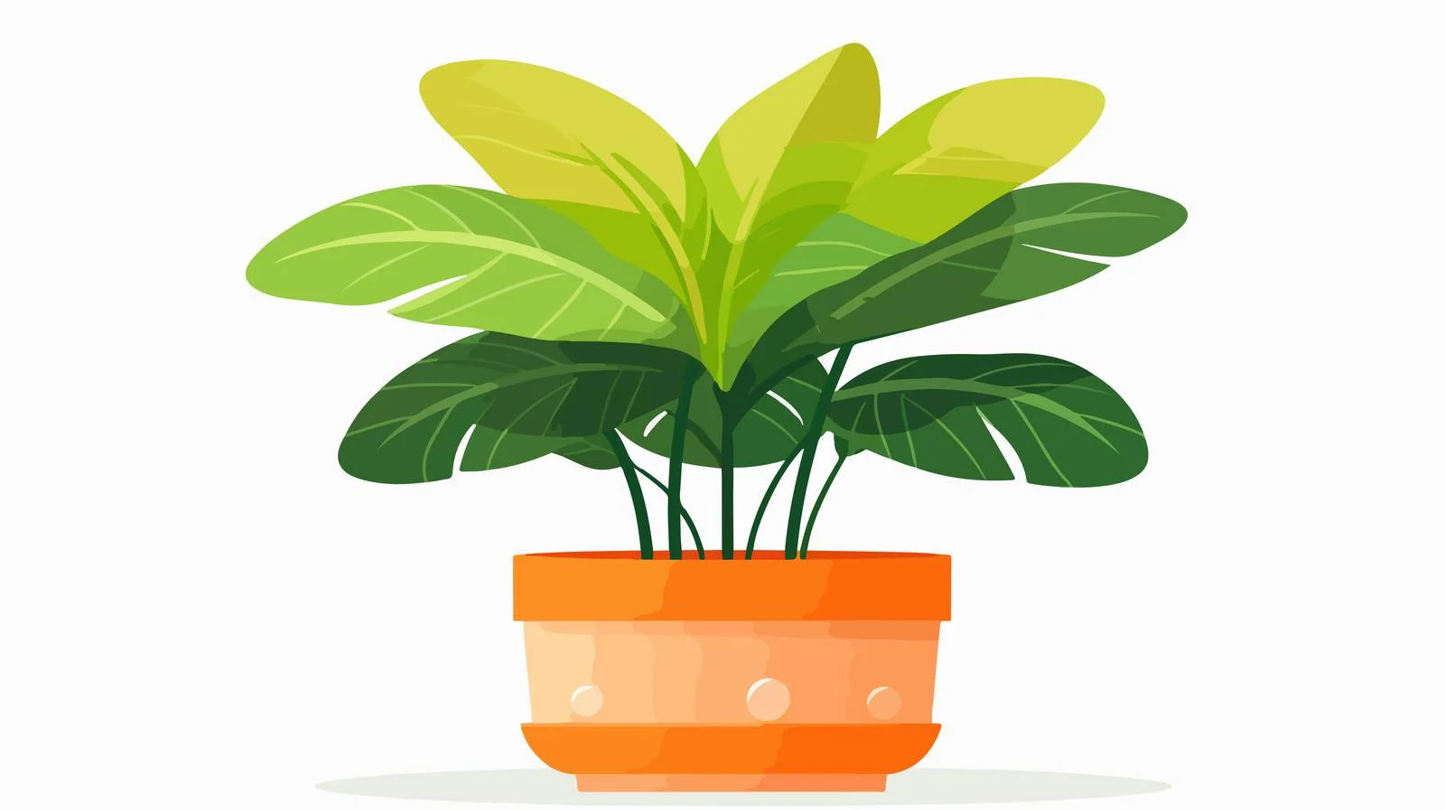 Modern Plant on Pot Illustration — free download from Dotvec