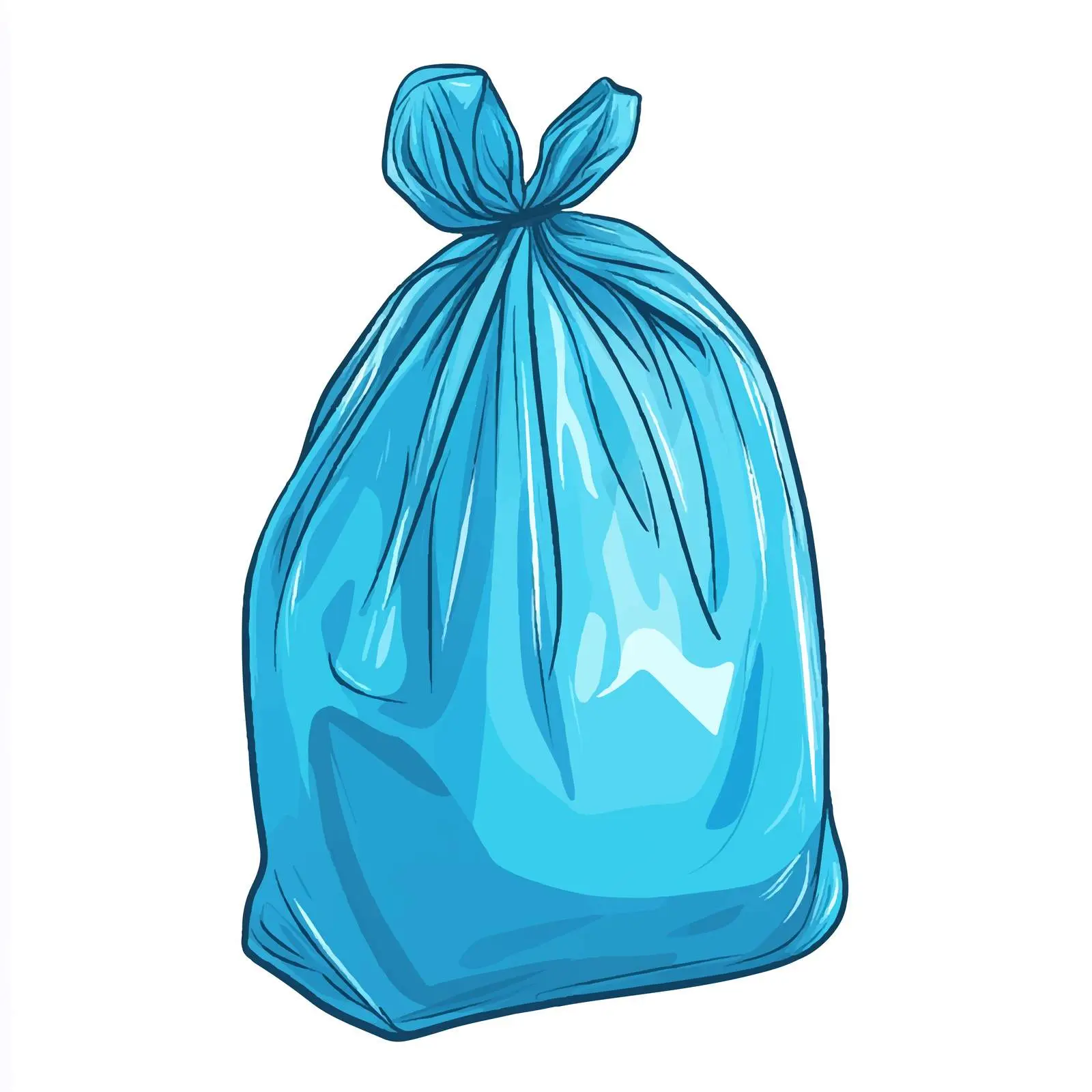Hand-Drawn Cartoon Vector of Plastic Bag — free download from Dotvec