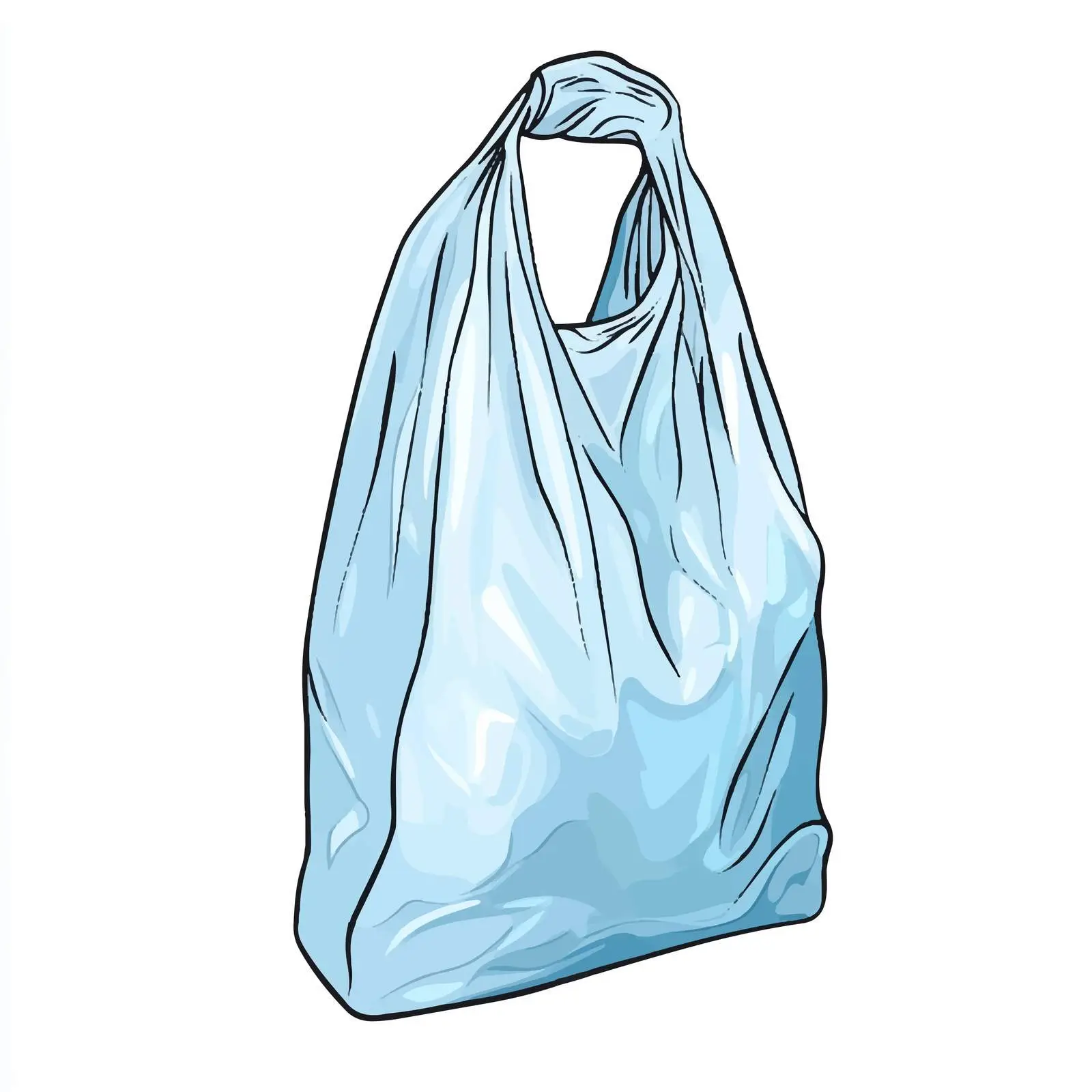 Hand Drawn Cartoon Plastic Bag Vector Illustration — free download from Dotvec
