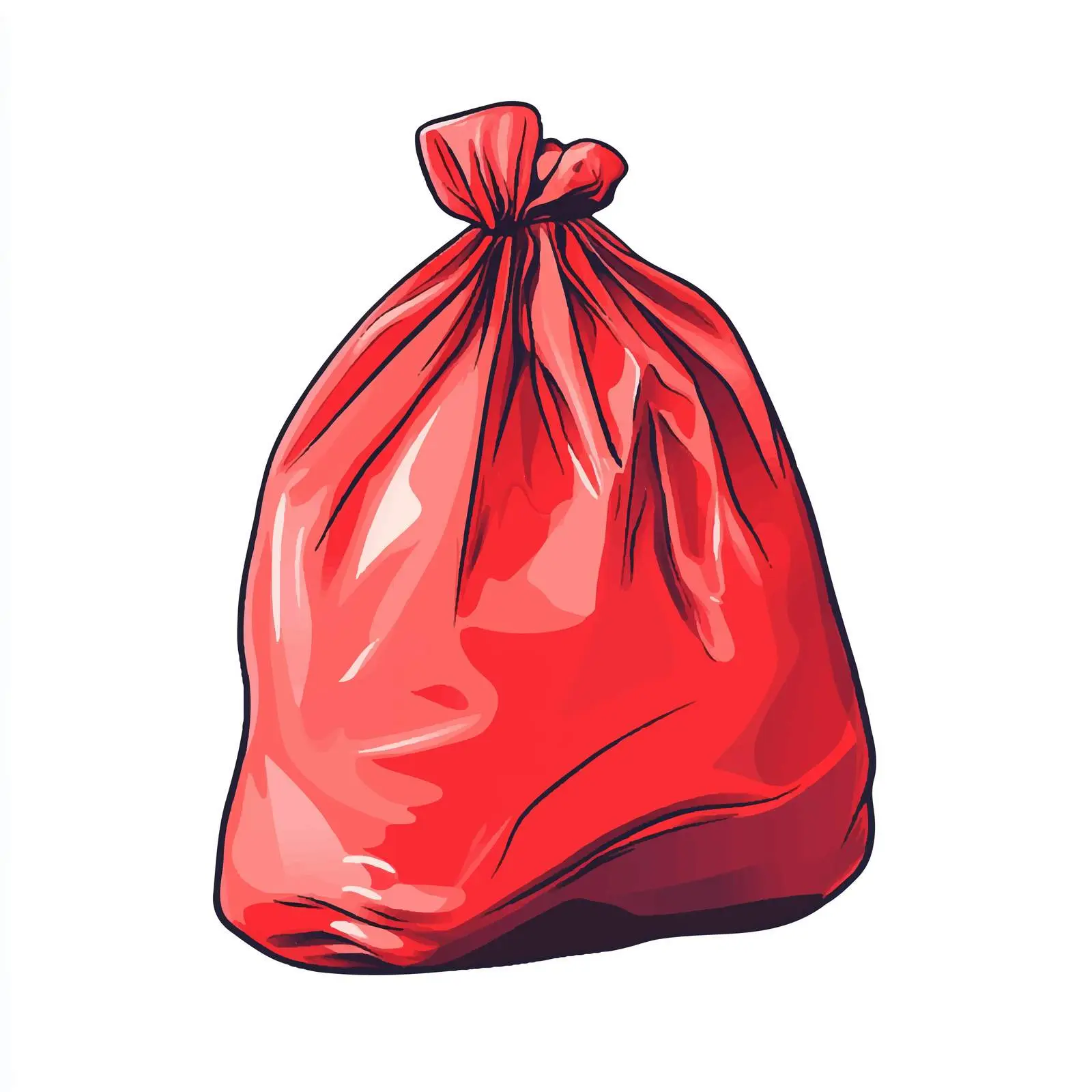 Cartoon Vector of Hand-Drawn Plastic Bag — free download from Dotvec