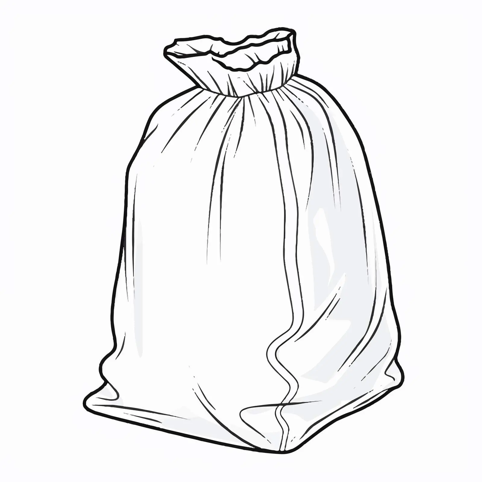 Cartoon Outline of a Plastic Bag Vector — free download from Dotvec