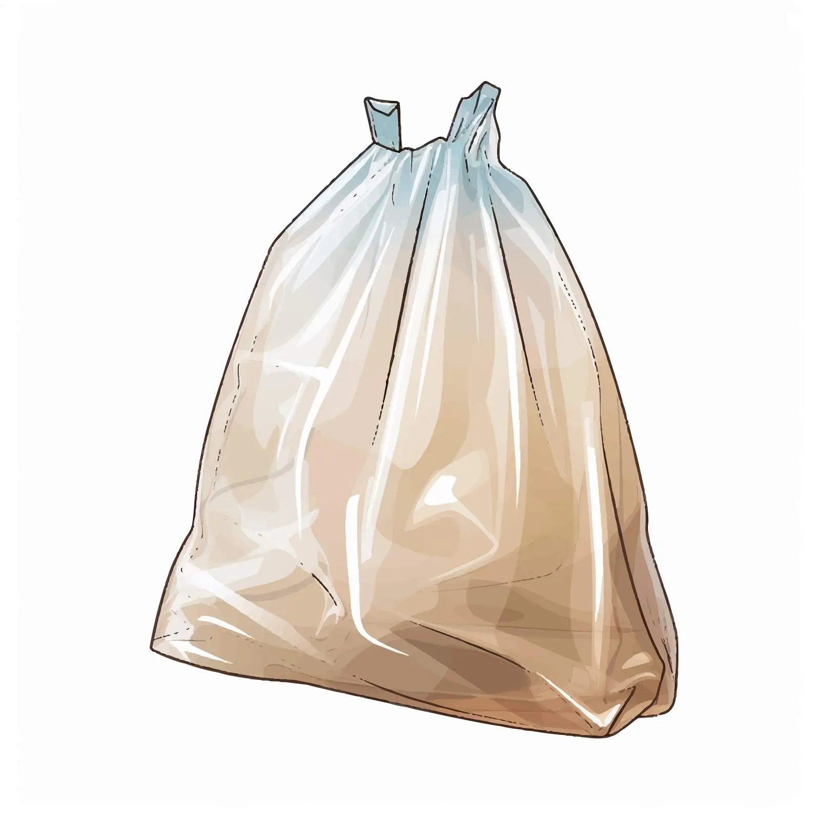 Cartoon Plastic Bag Vector Illustration – free trash bag image from Dotvec